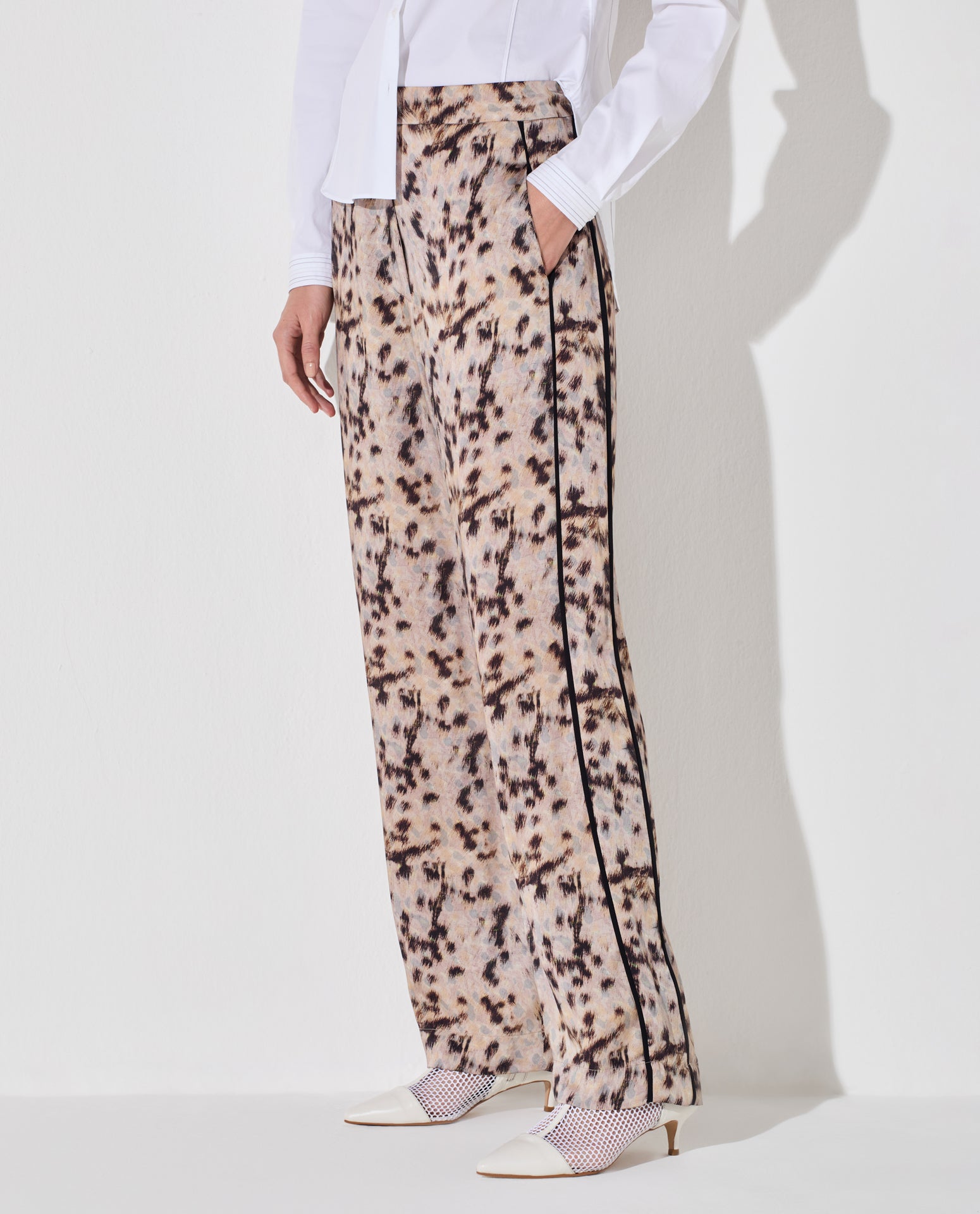 Calça Lafort Com Vivos Erica Cetim Estampado