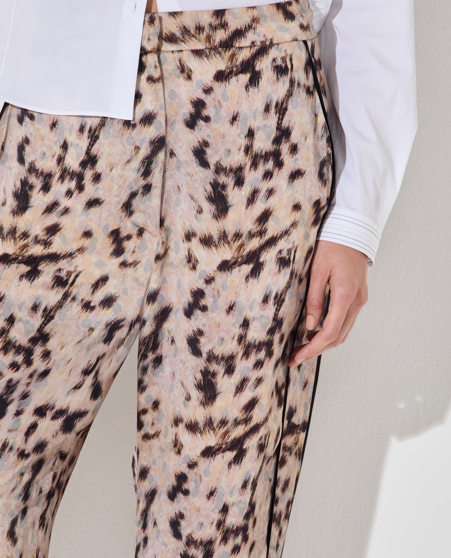 Calça Lafort Com Vivos Erica Cetim Estampado