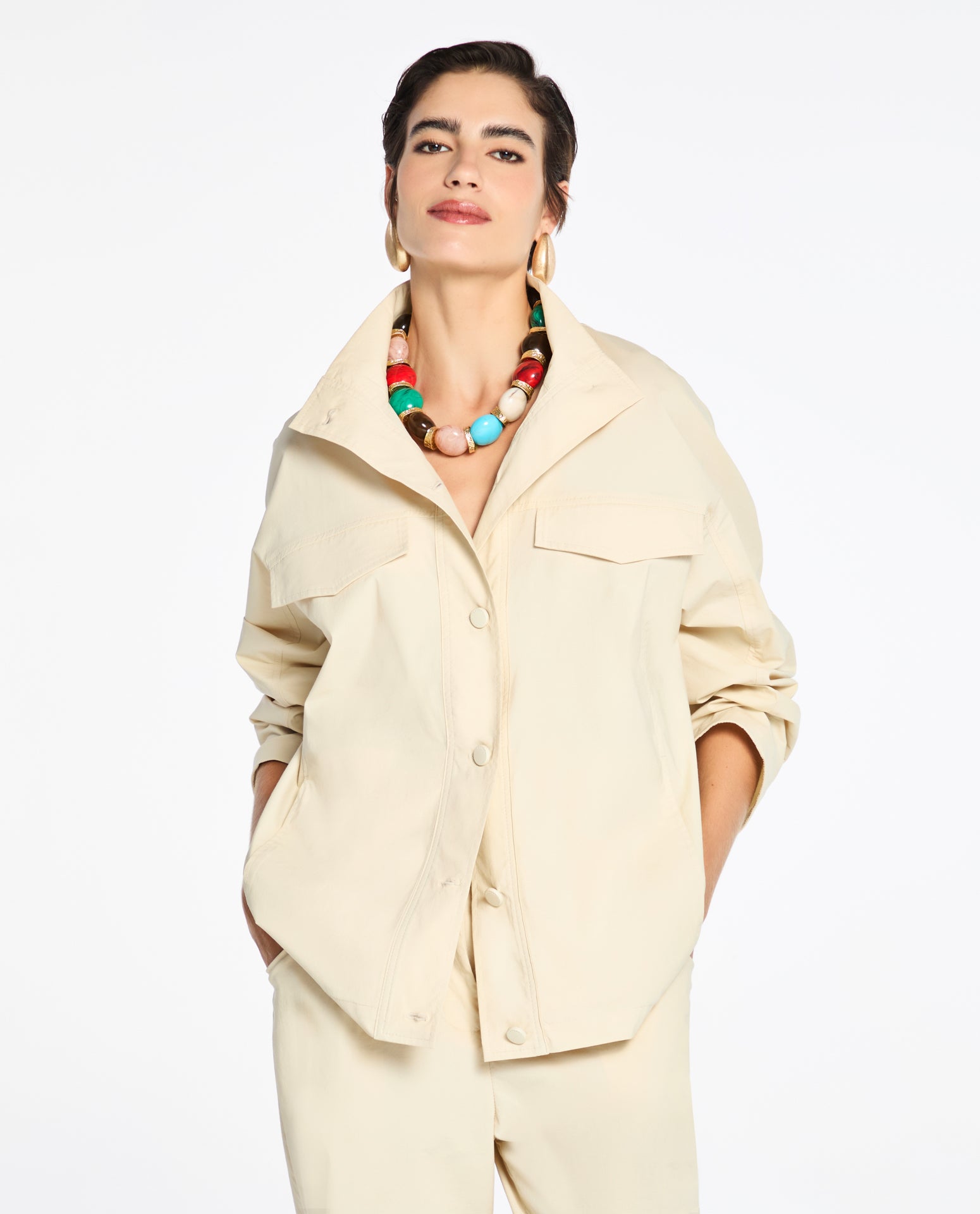 Casaco Lafort Amplo Giuliana Cotton Sense