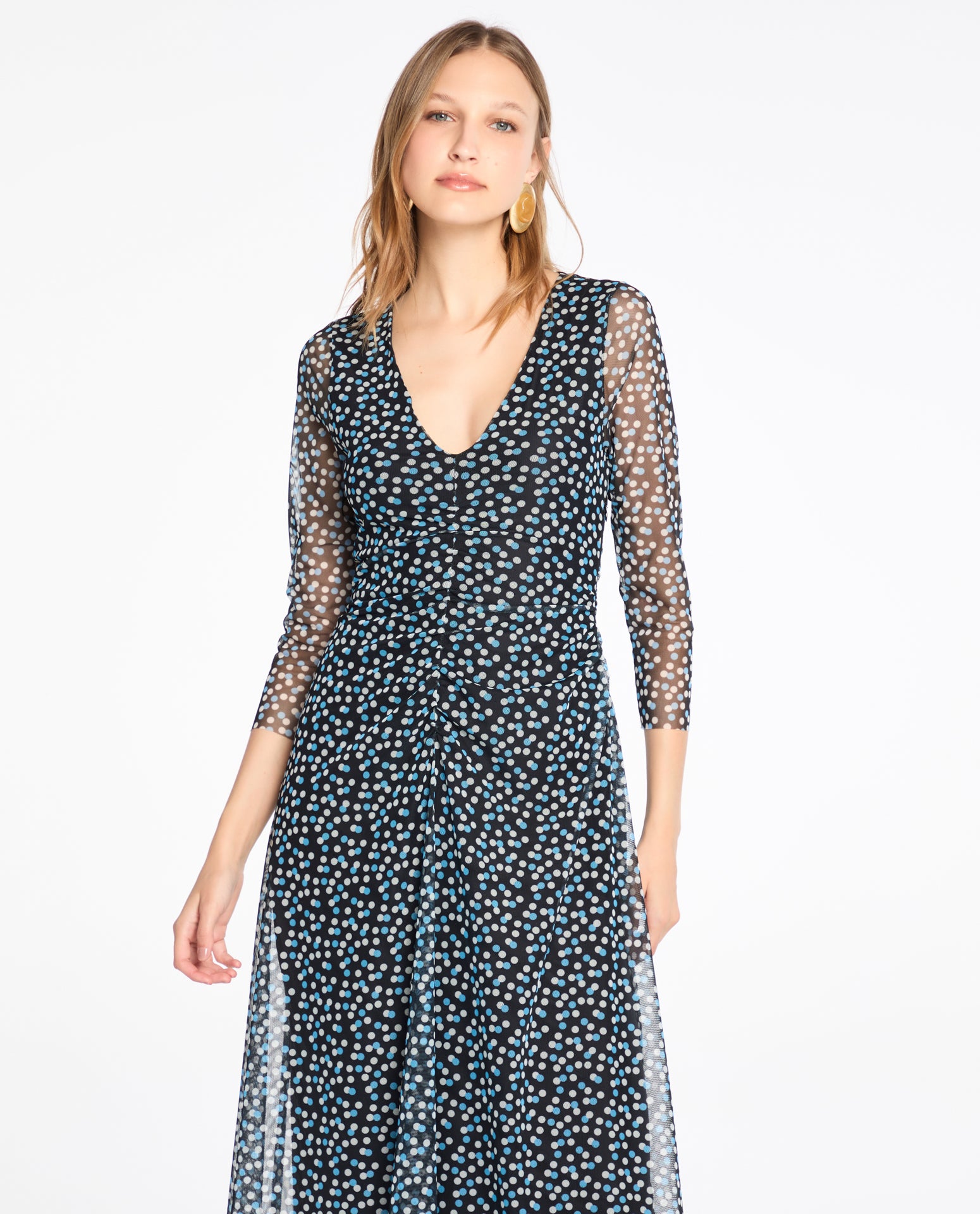 Vestido Lafort Midi Emi Tela Block Estampado