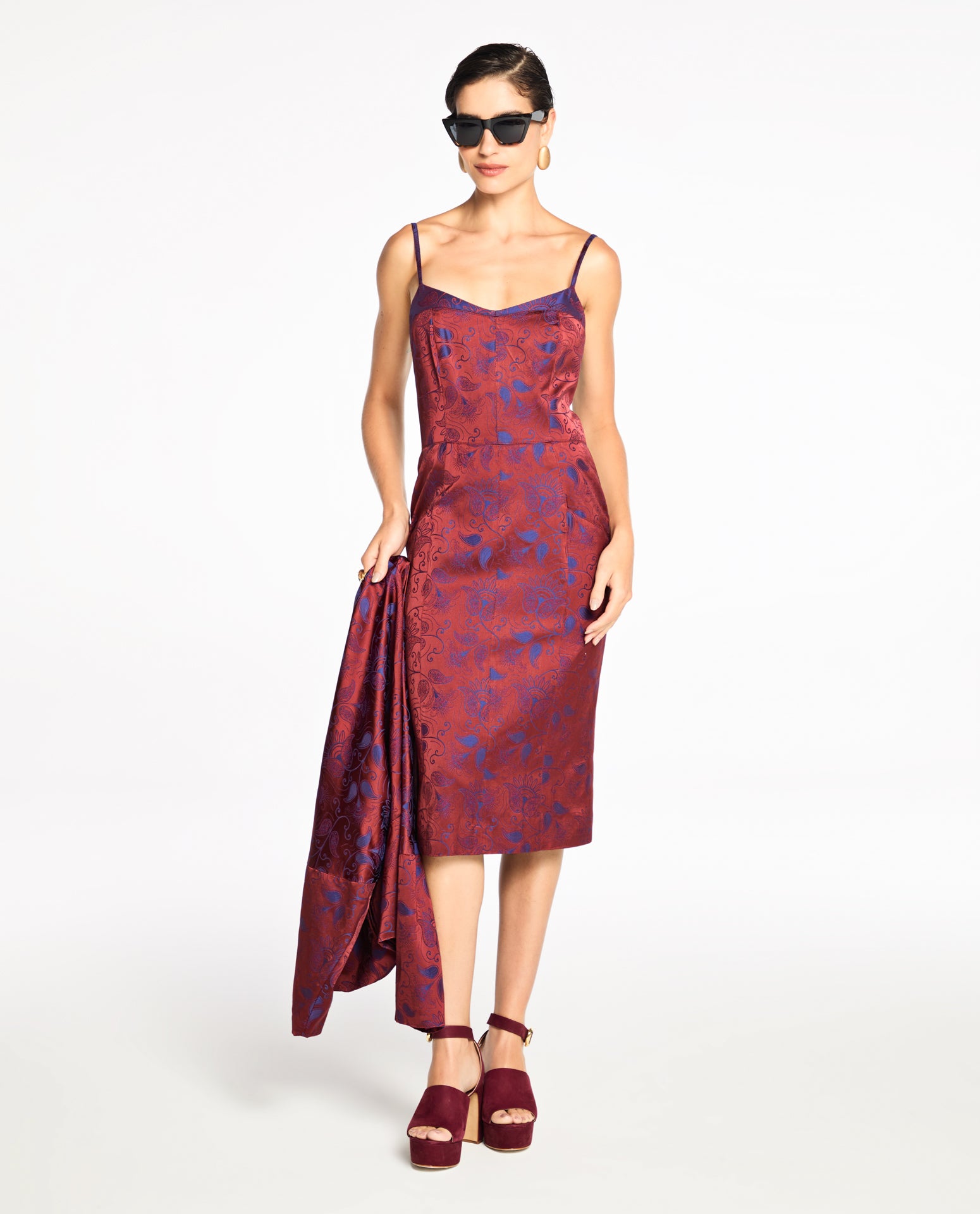 Vestido Lafort Pesponto Jade Jacquard