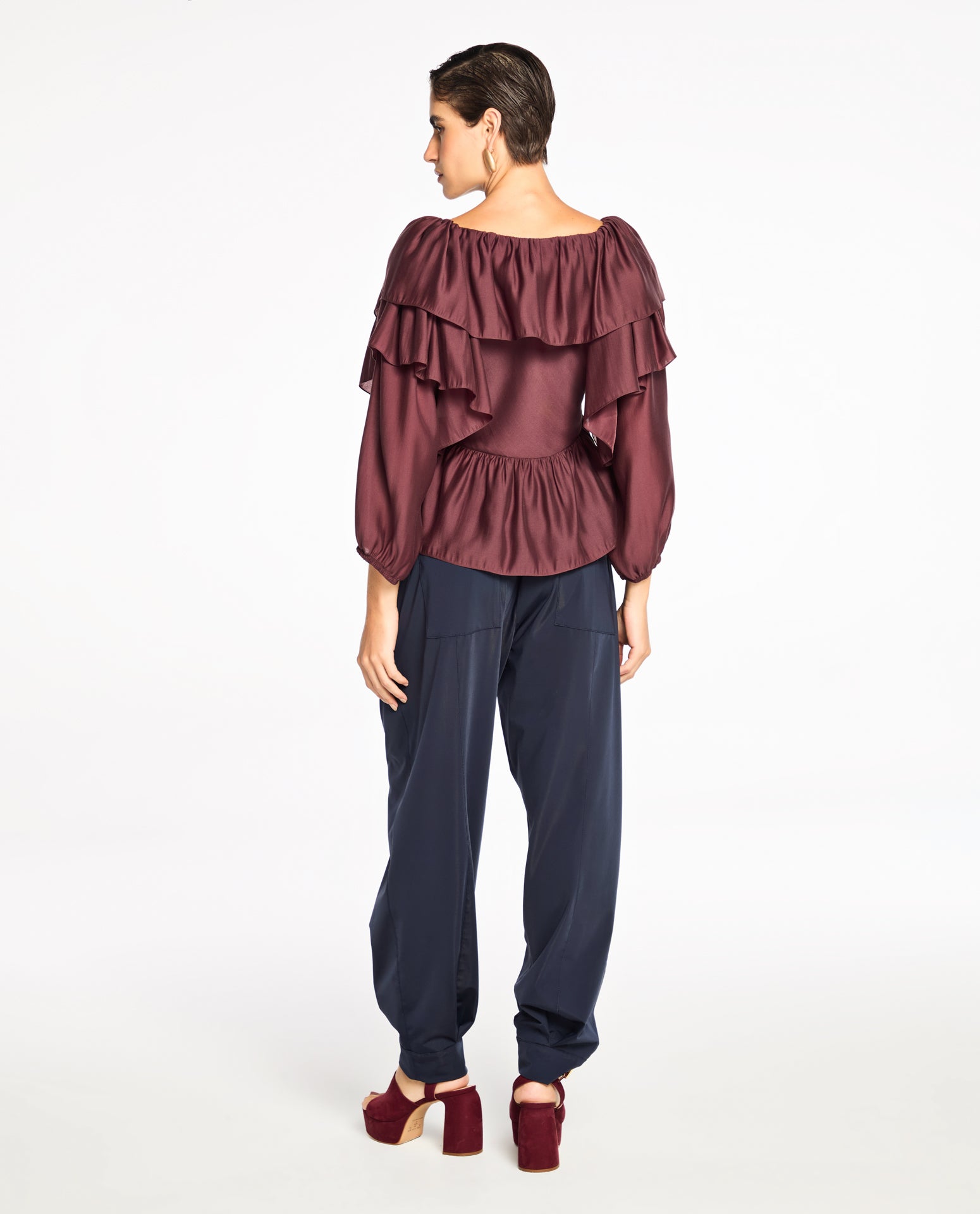 Blusa Lafort Babados Organza Josephine