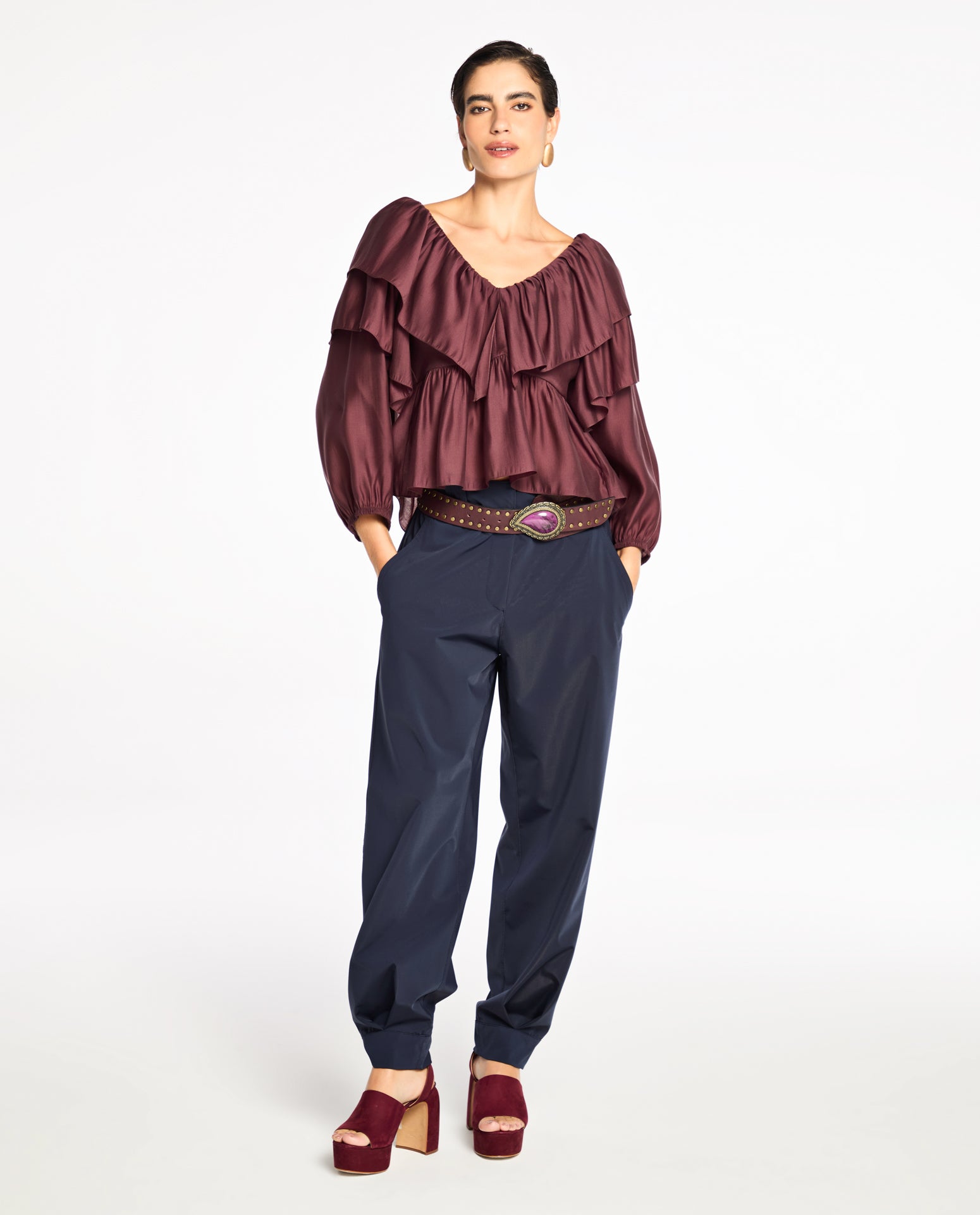 Blusa Lafort Babados Organza Josephine