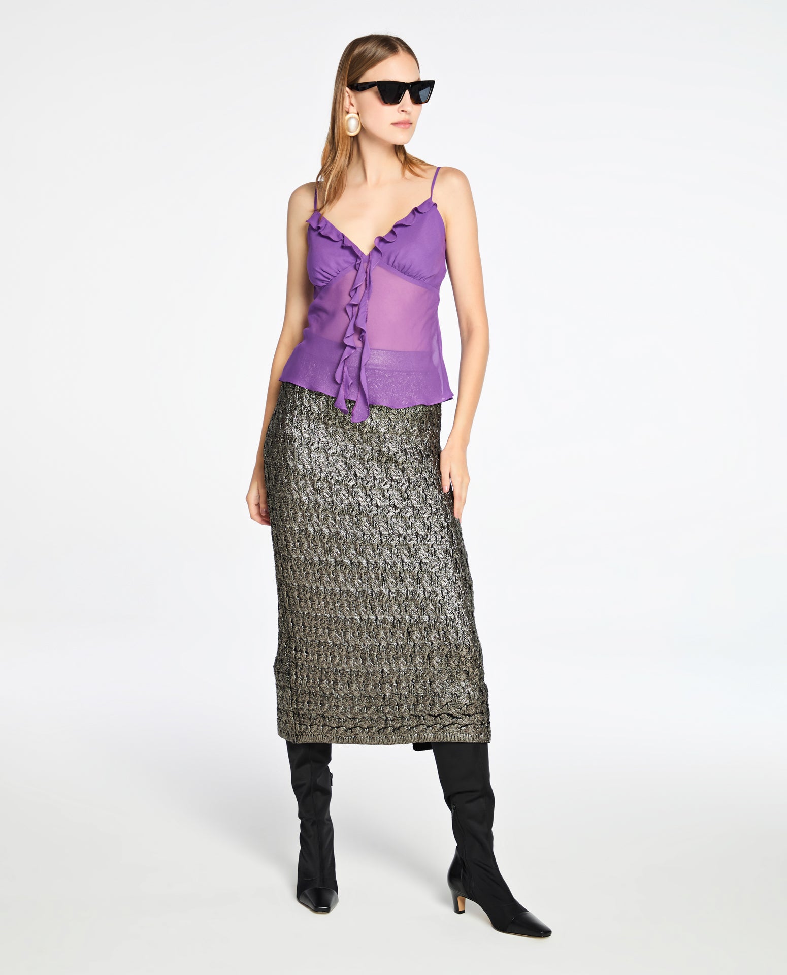 Top Lafort Babados Cherie Georgette