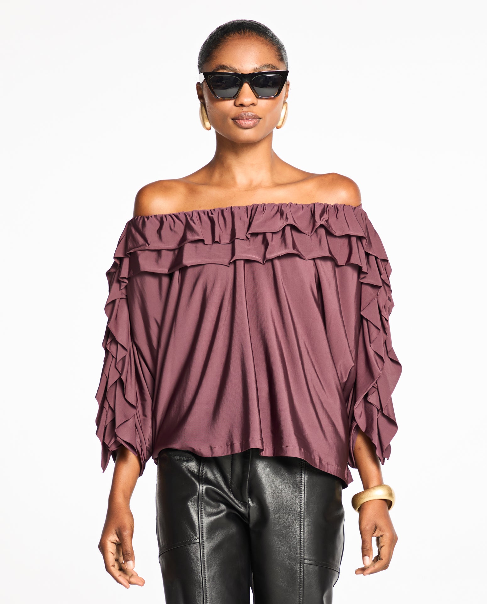 Blusa Lafort Babados Izza Jersey