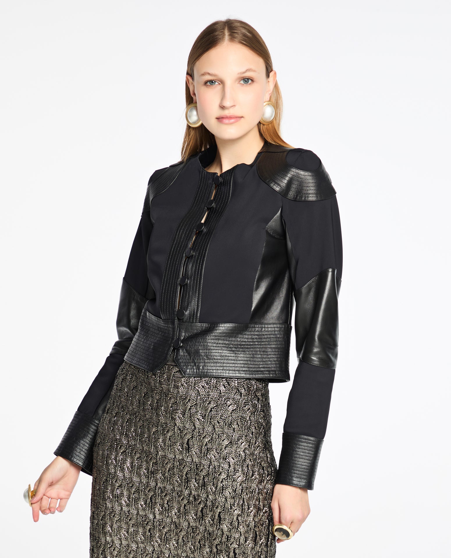 Jaqueta Lafort Com Block Bonnie Couro