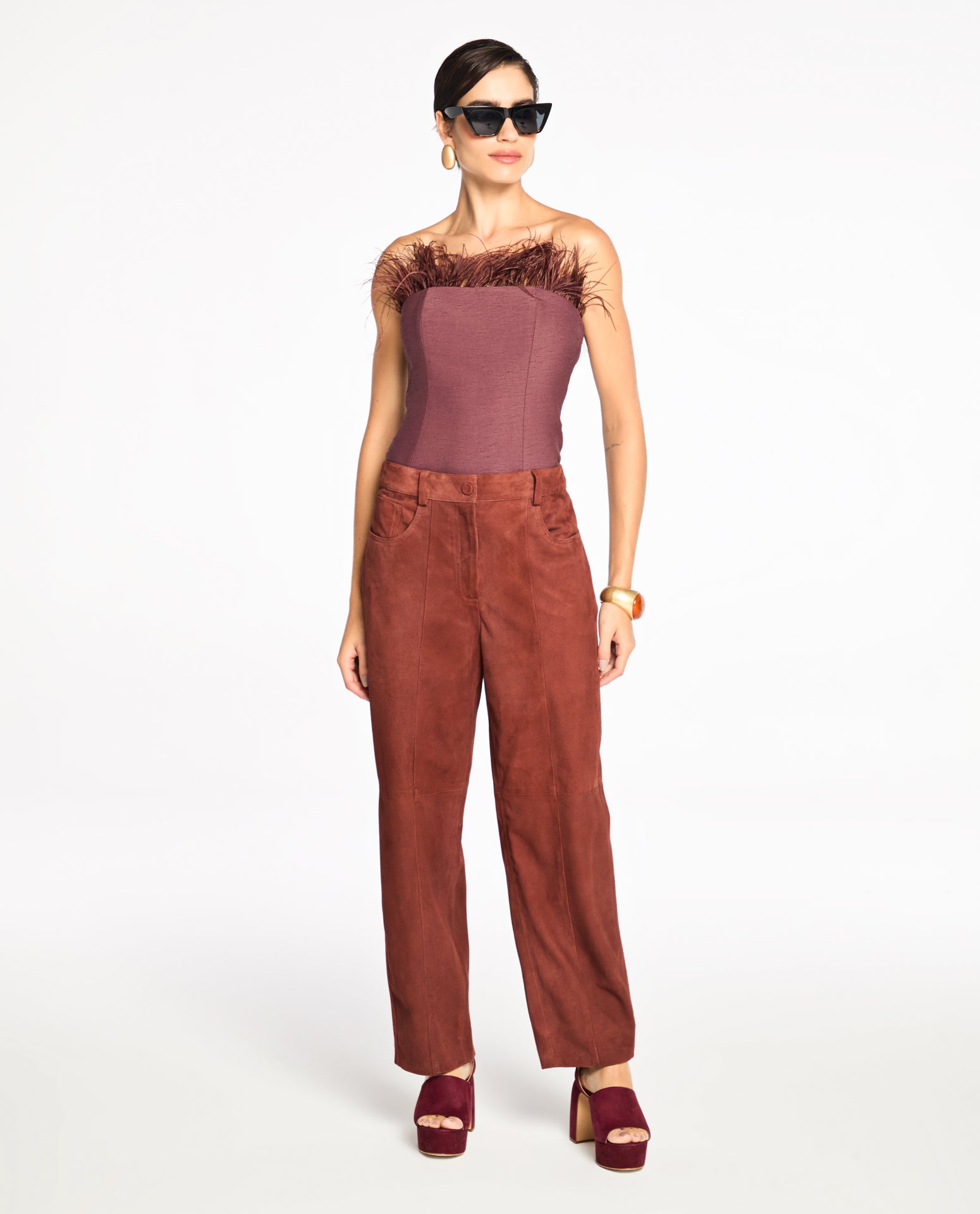 Top Com Plumas Jolie Shantung