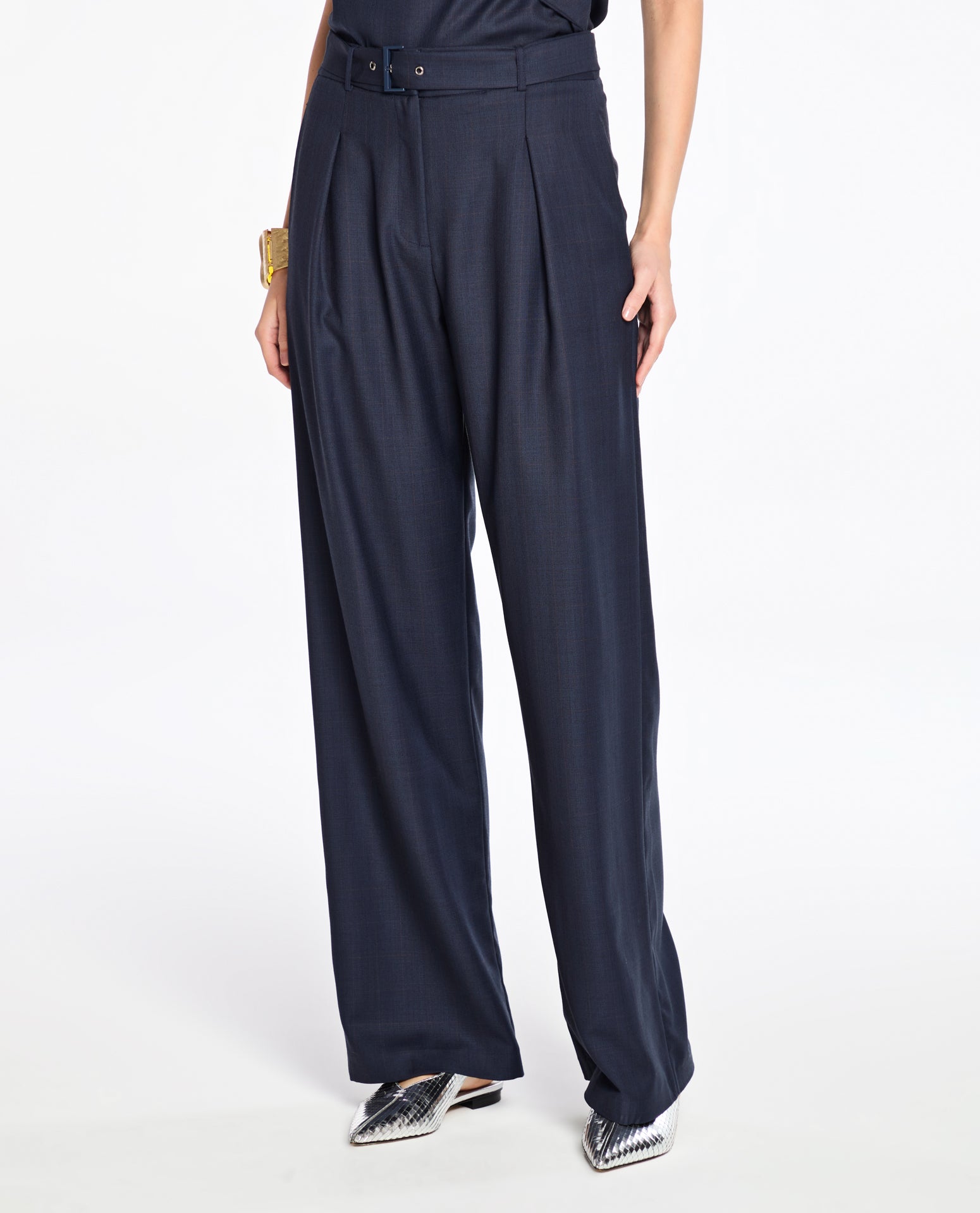 Calça Lafort Com Cinto Lorie Lã