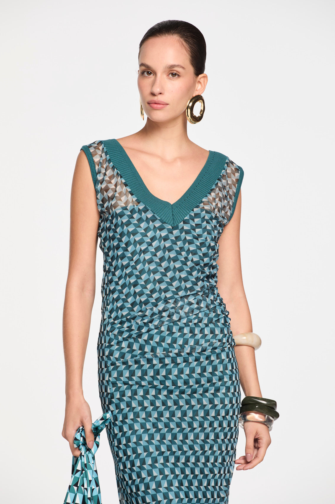Vestido Lafort Com Tricot Mary Tela Block Estampado