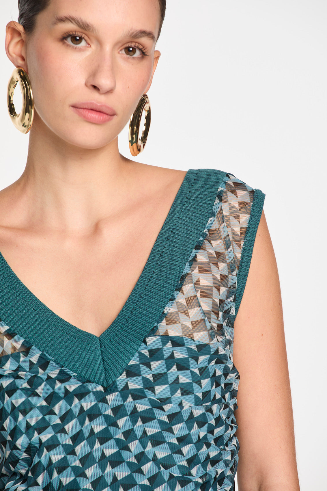 Vestido Lafort Com Tricot Mary Tela Block Estampado