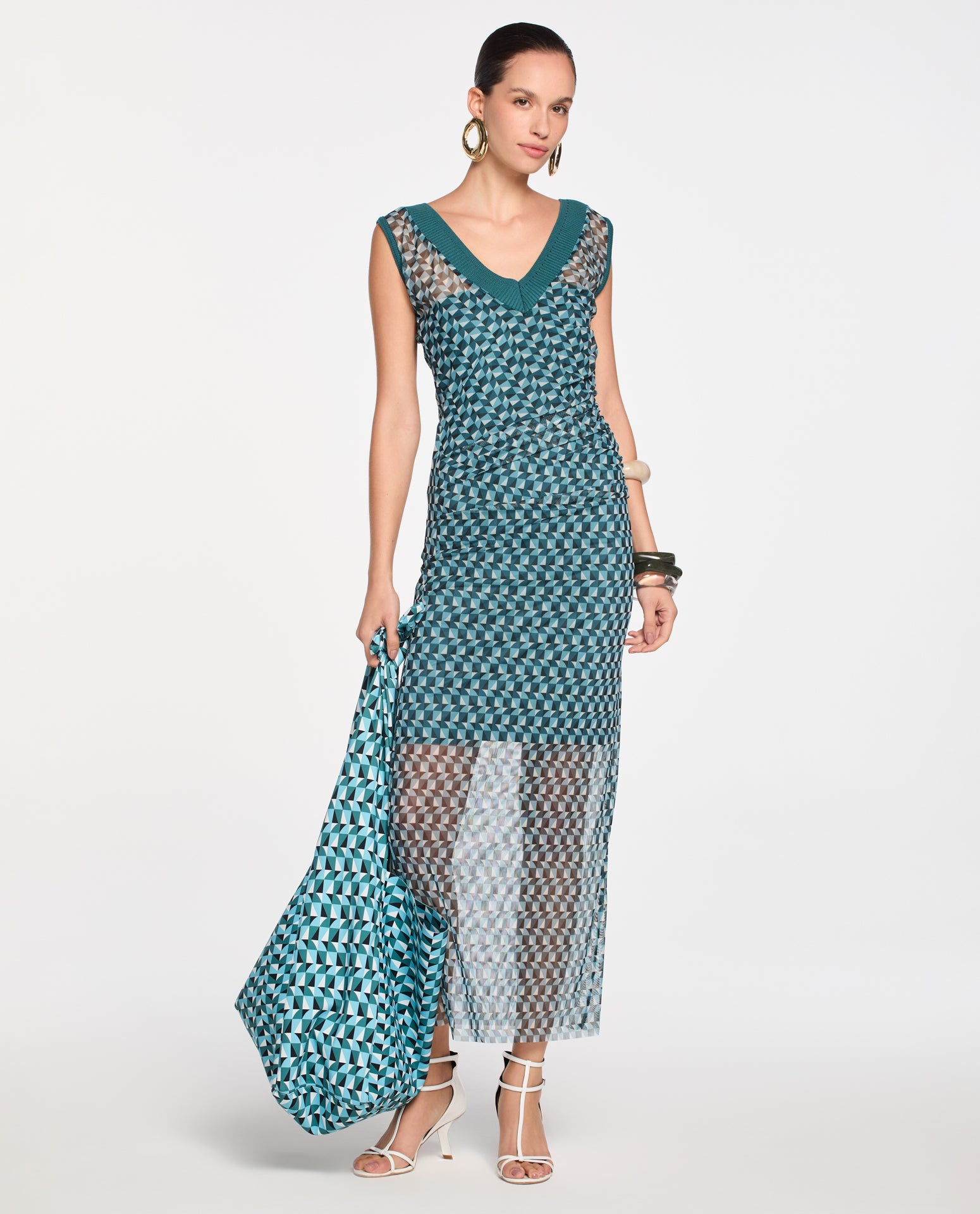 Vestido Lafort Com Tricot Mary Tela Block Estampado