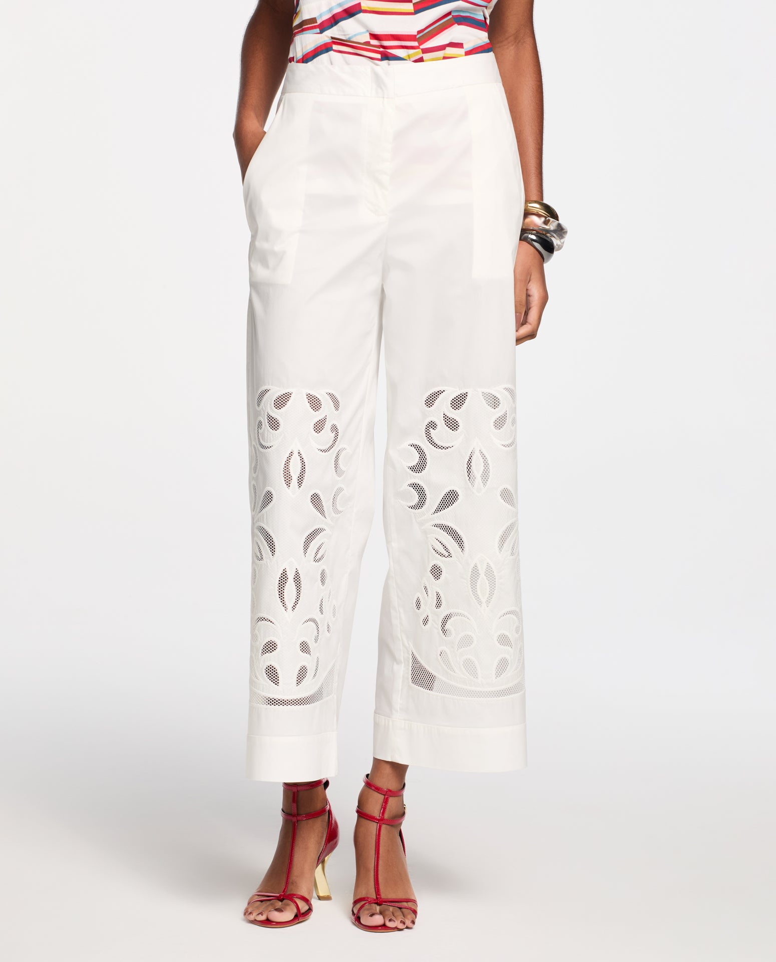 Calça Lafort Com Bordado Beatriz High Cotton