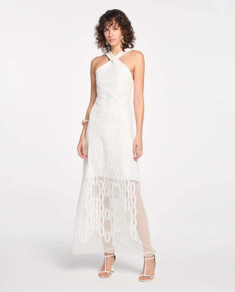 Vestido Lafort Com Aplicação Anita Tela Block