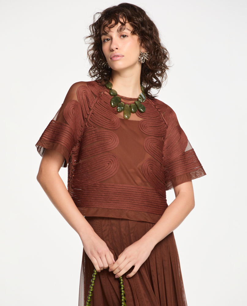 T-shirt Lafort Com Bordado Cora Tela Block