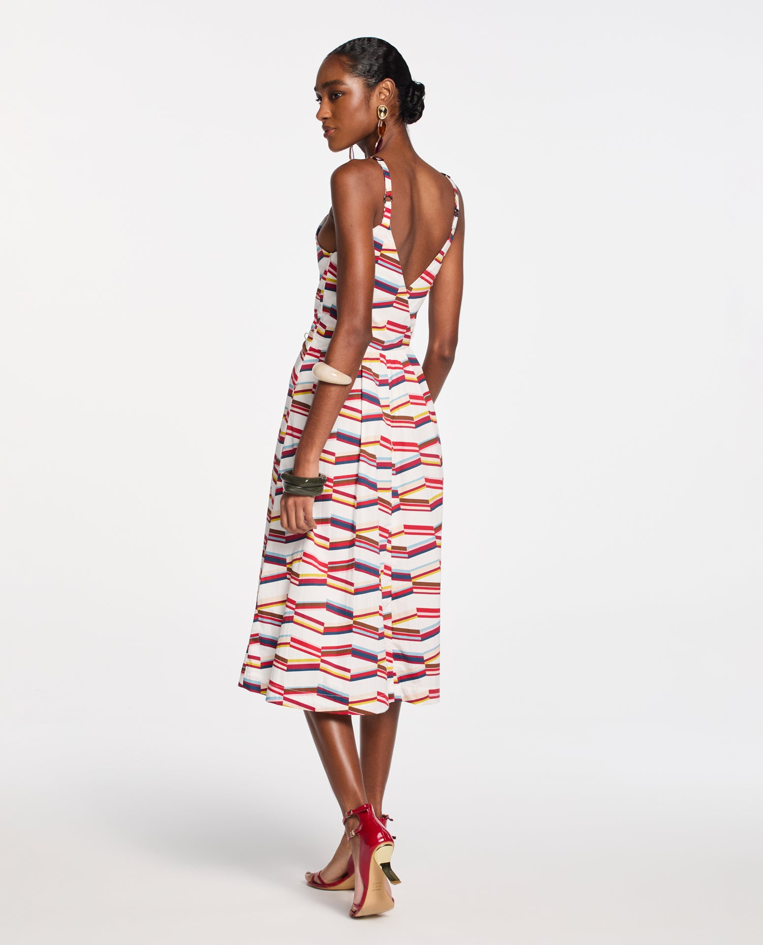 Vestido Lafort Midi Fernanda High Cotton Estampado