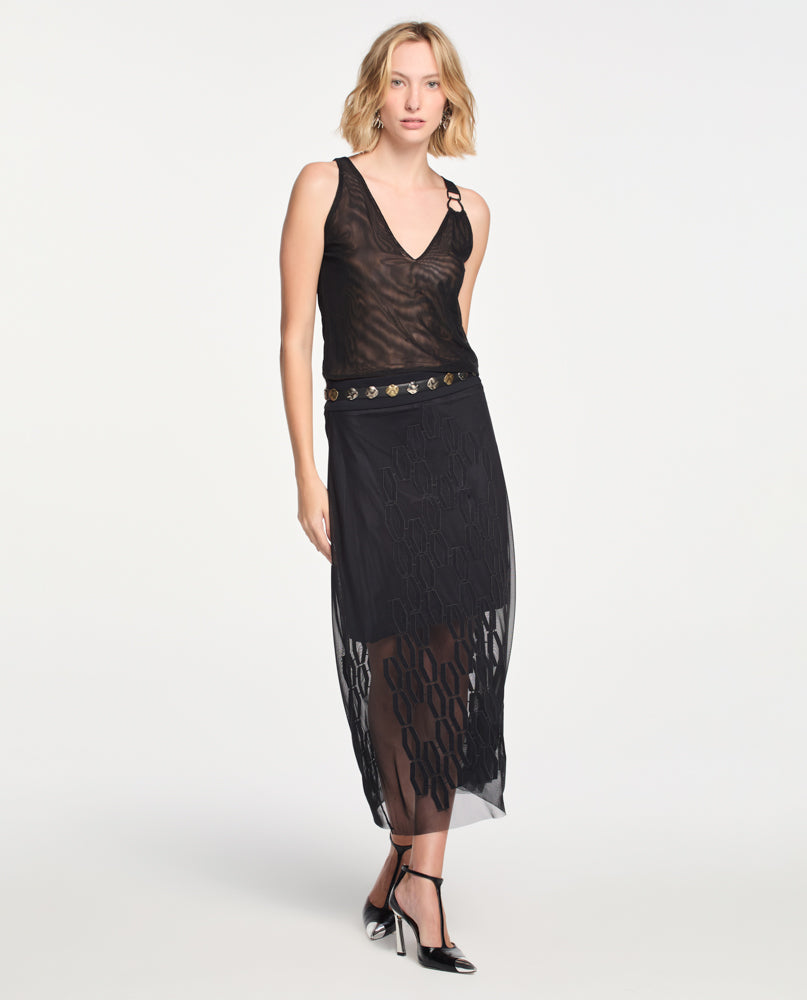 Top Lafort Assimétrico Isis Tela Block