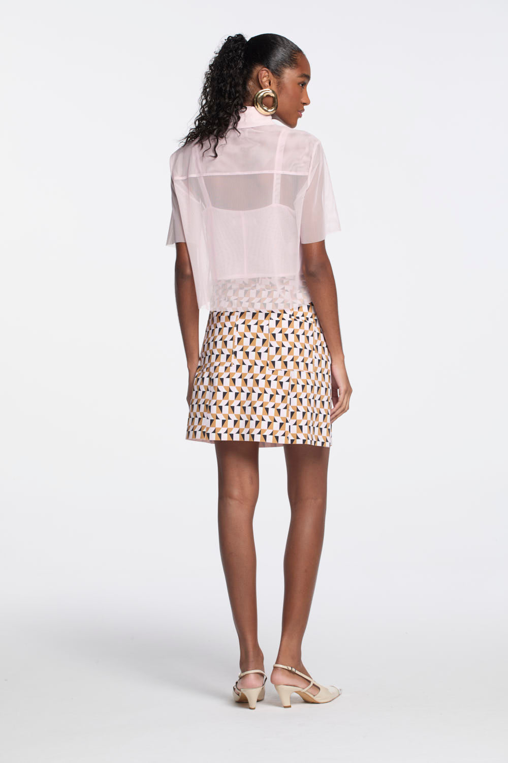 Camisa Lafort Manga Curta Giselle Tela Block