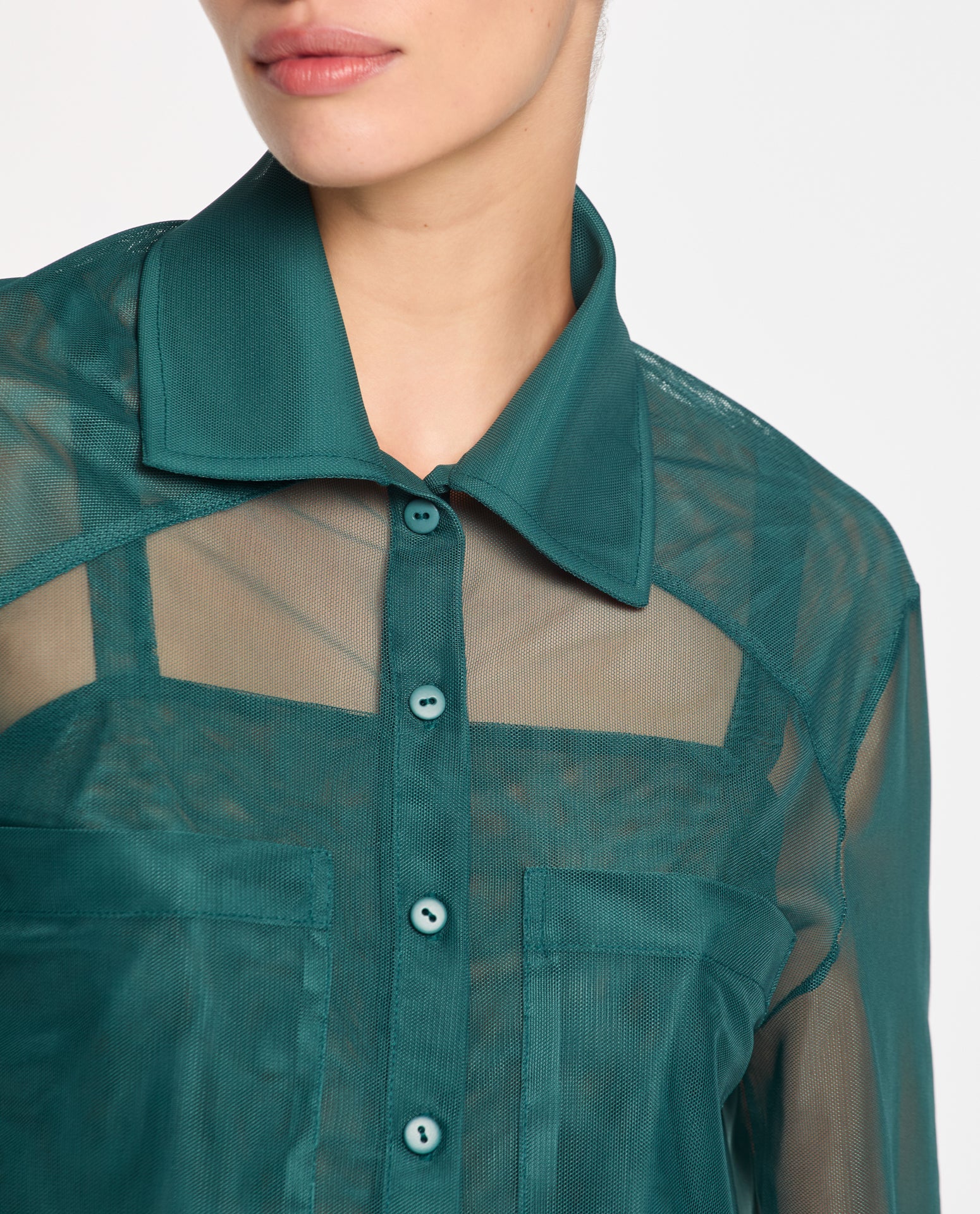 Camisa Lafort Manga Curta Giselle Tela Block