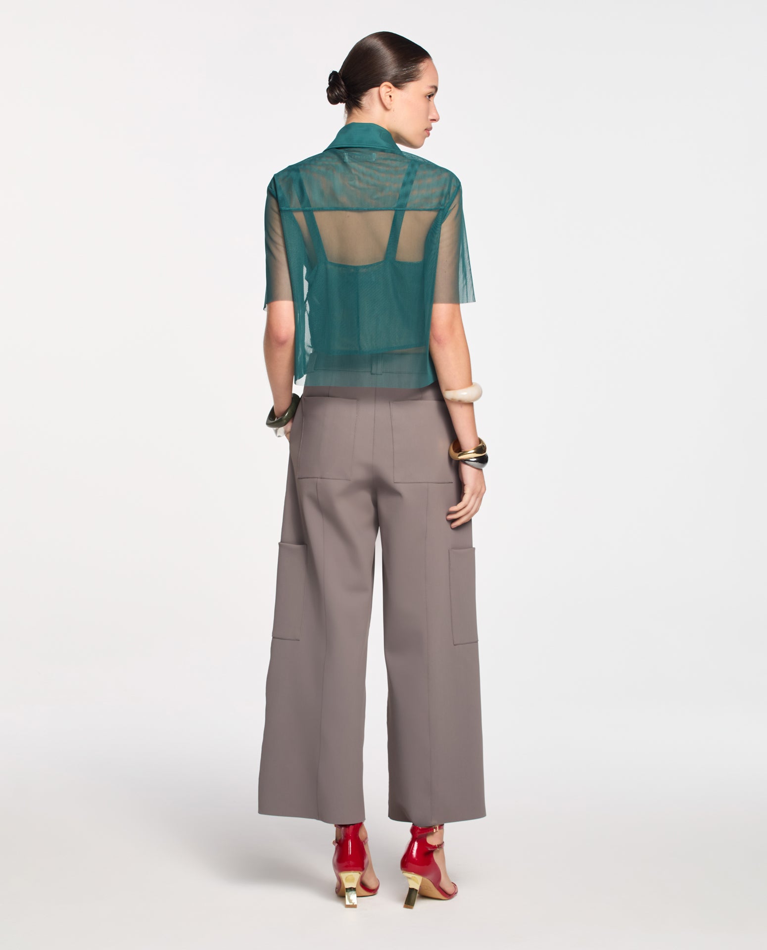 Camisa Lafort Manga Curta Giselle Tela Block