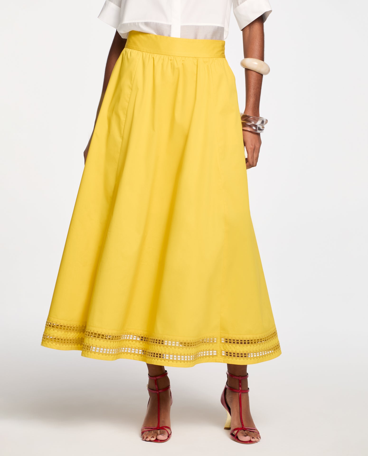 Saia Lafort Com Bordado Elis High Cotton