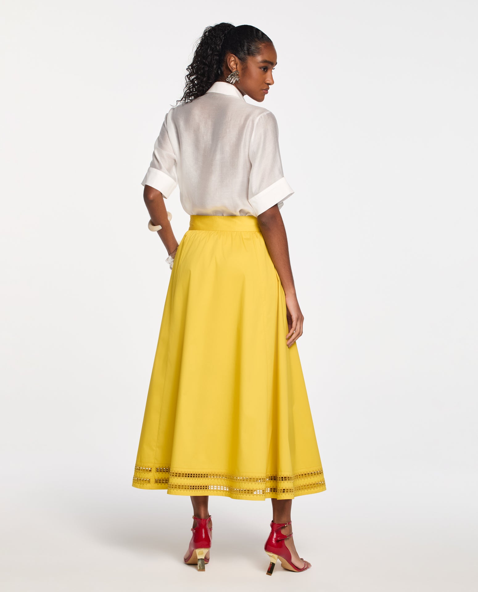 Saia Lafort Com Bordado Elis High Cotton