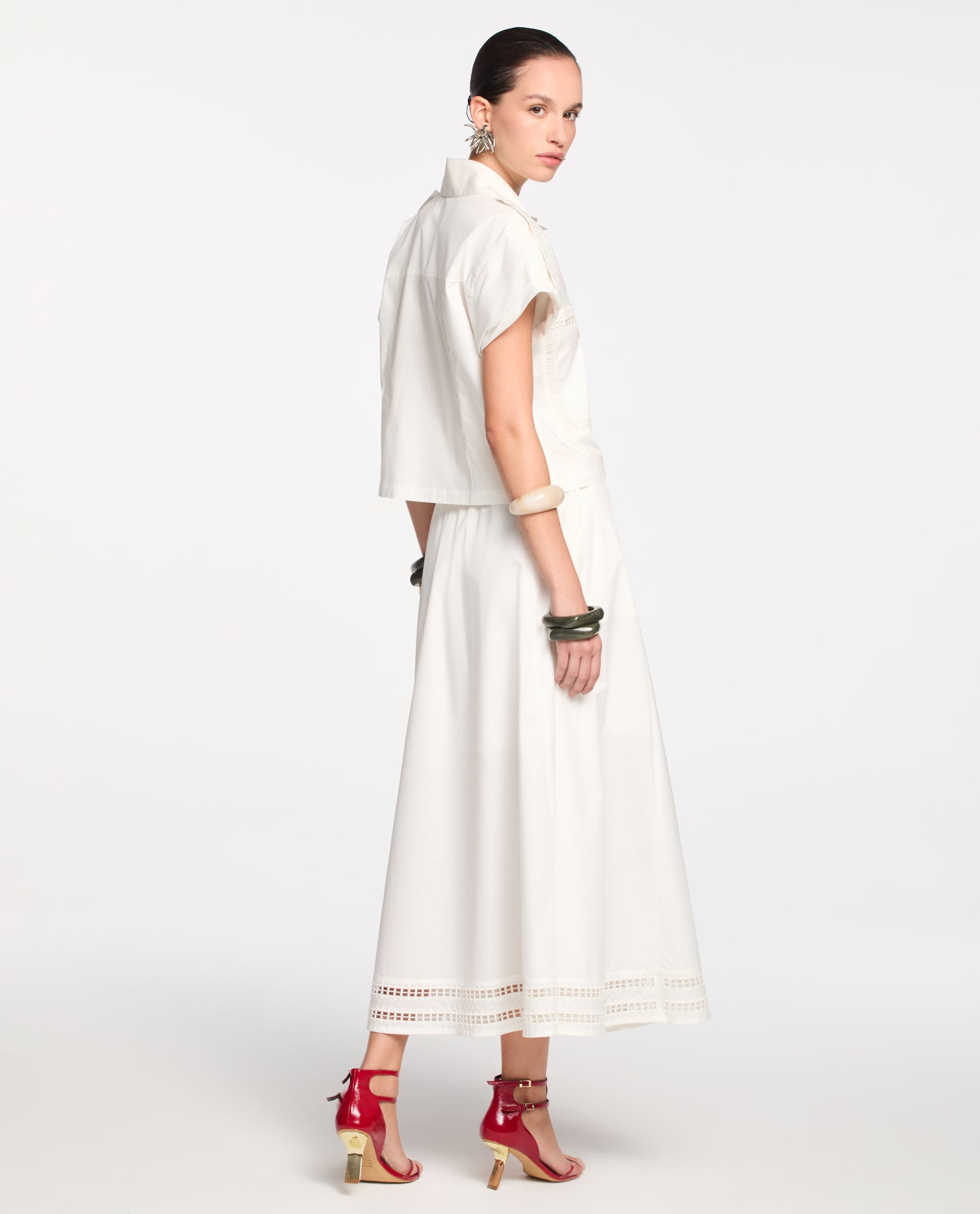 Saia Lafort Com Bordado Elis High Cotton