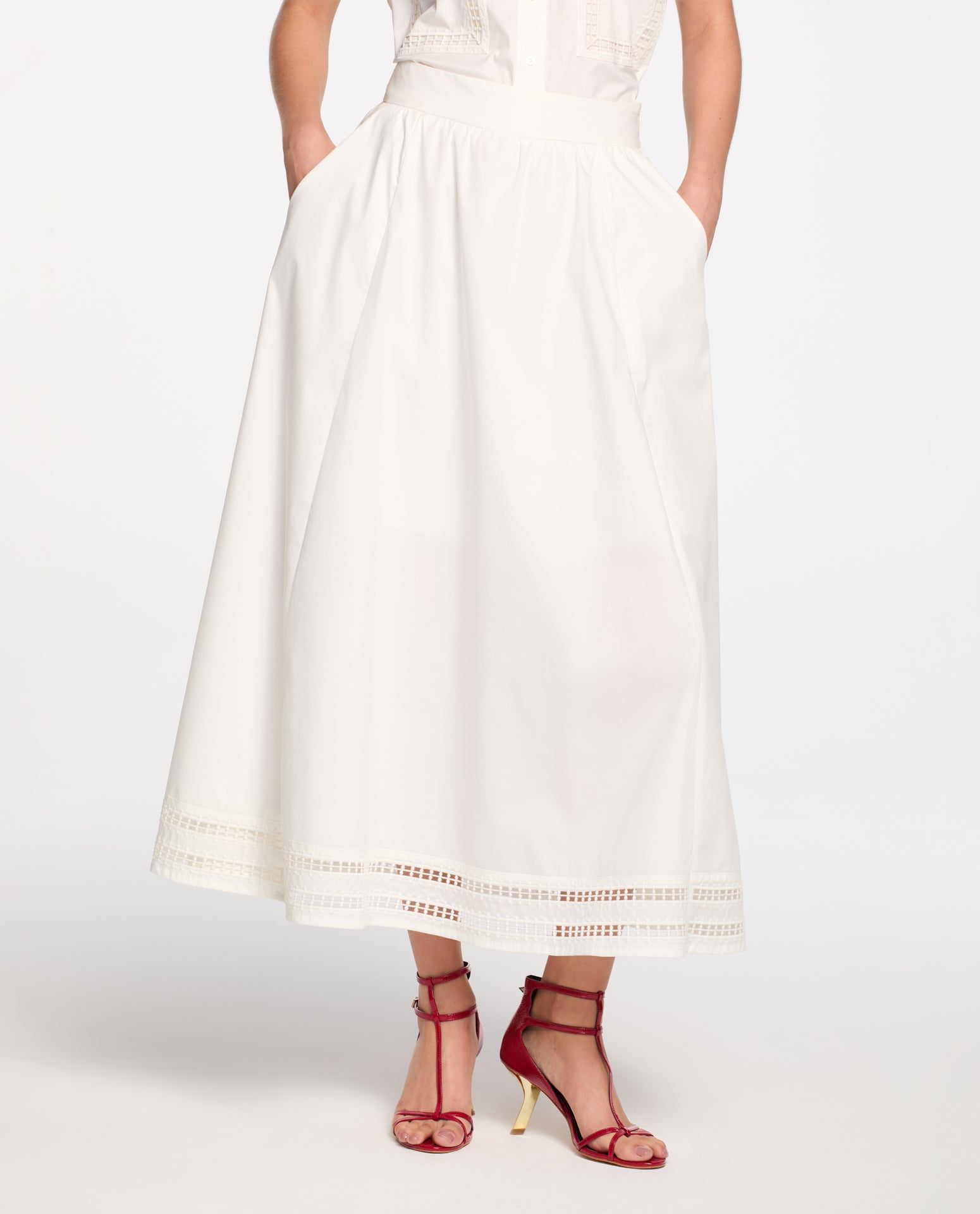 Saia Lafort Com Bordado Elis High Cotton