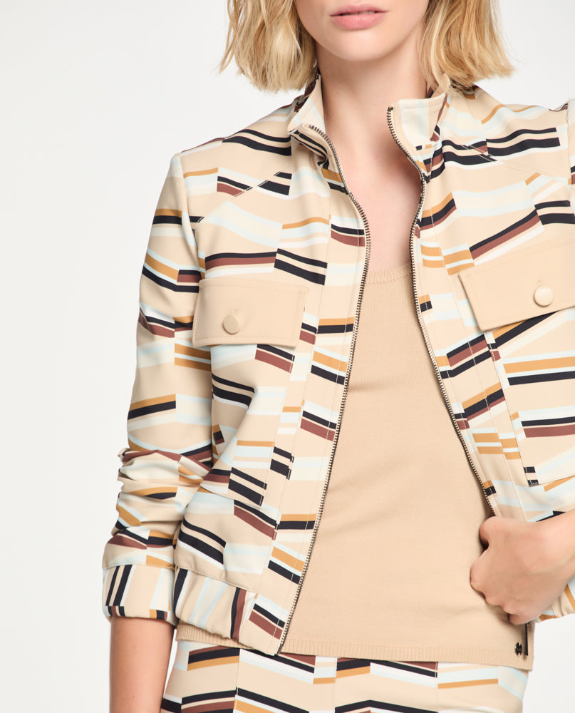 Jaqueta Lafort Bomber Odete Technoblock® Estampada