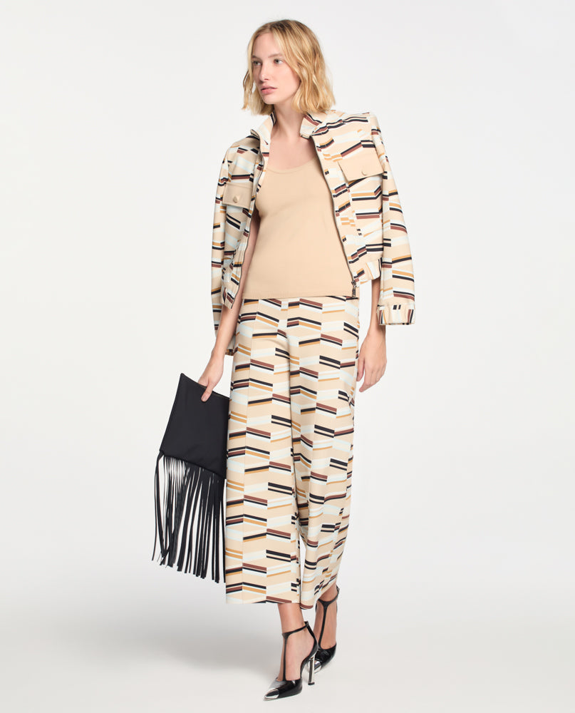 Jaqueta Lafort Bomber Odete Technoblock® Estampada