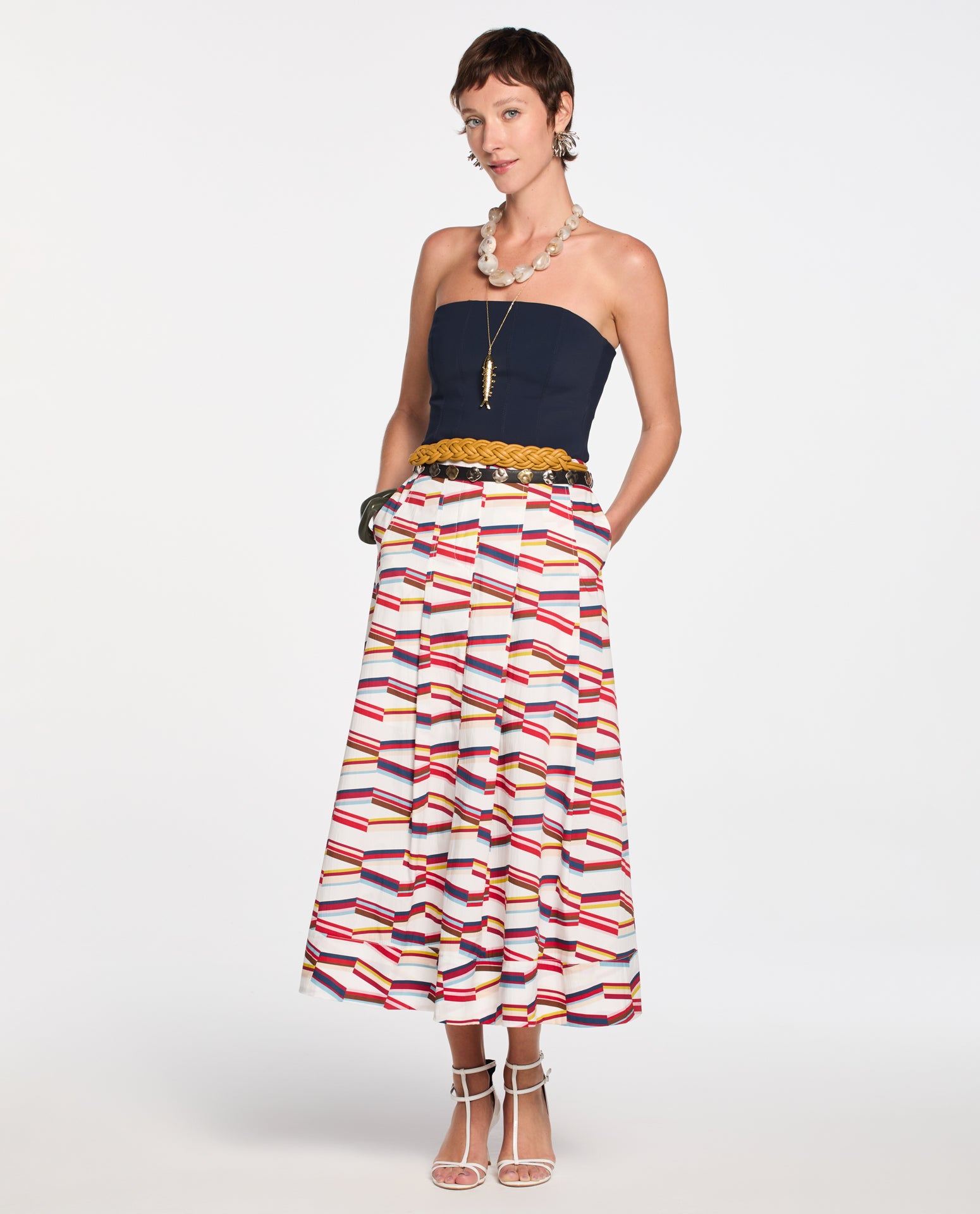 Saia Lafort Midi Carmen High Cotton Estampado