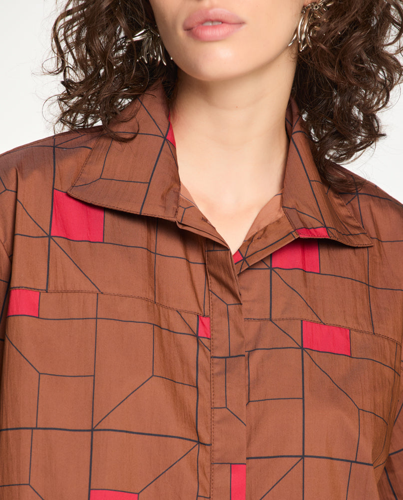 Camisa Lafort Manga Curta Fernanda High Cotton Estampado