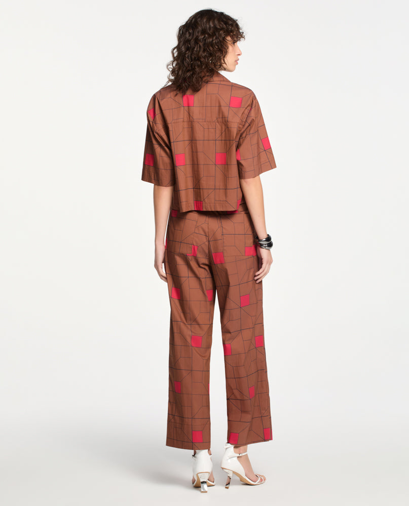 Camisa Lafort Manga Curta Fernanda High Cotton Estampado