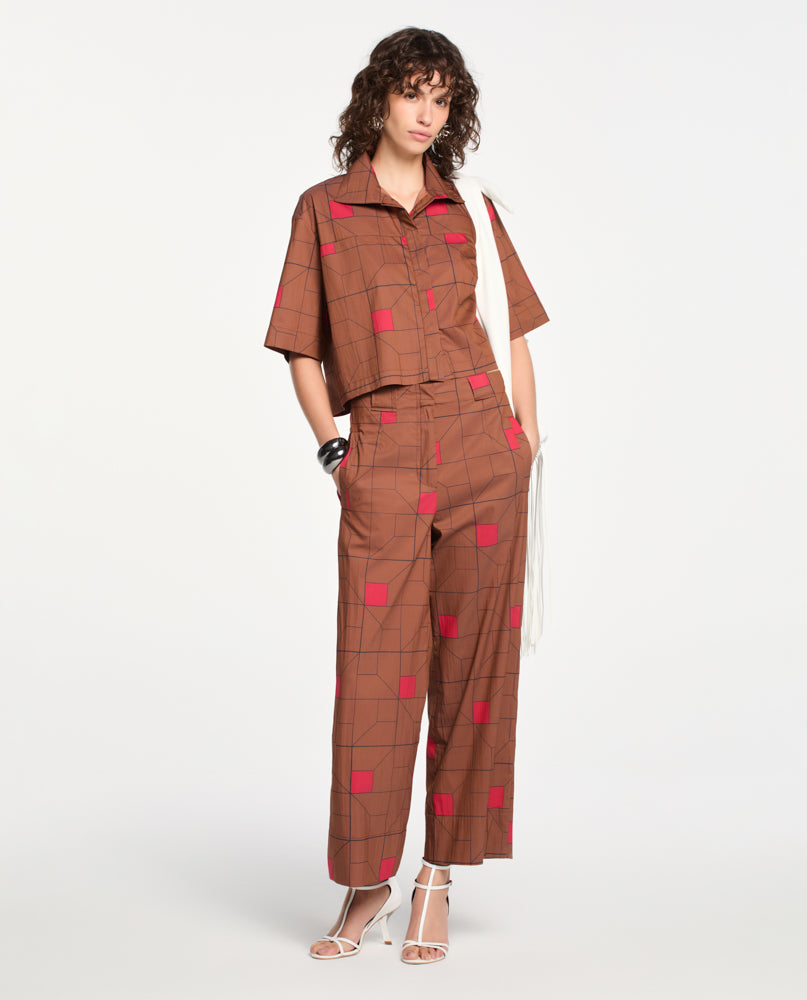 Camisa Lafort Manga Curta Fernanda High Cotton Estampado