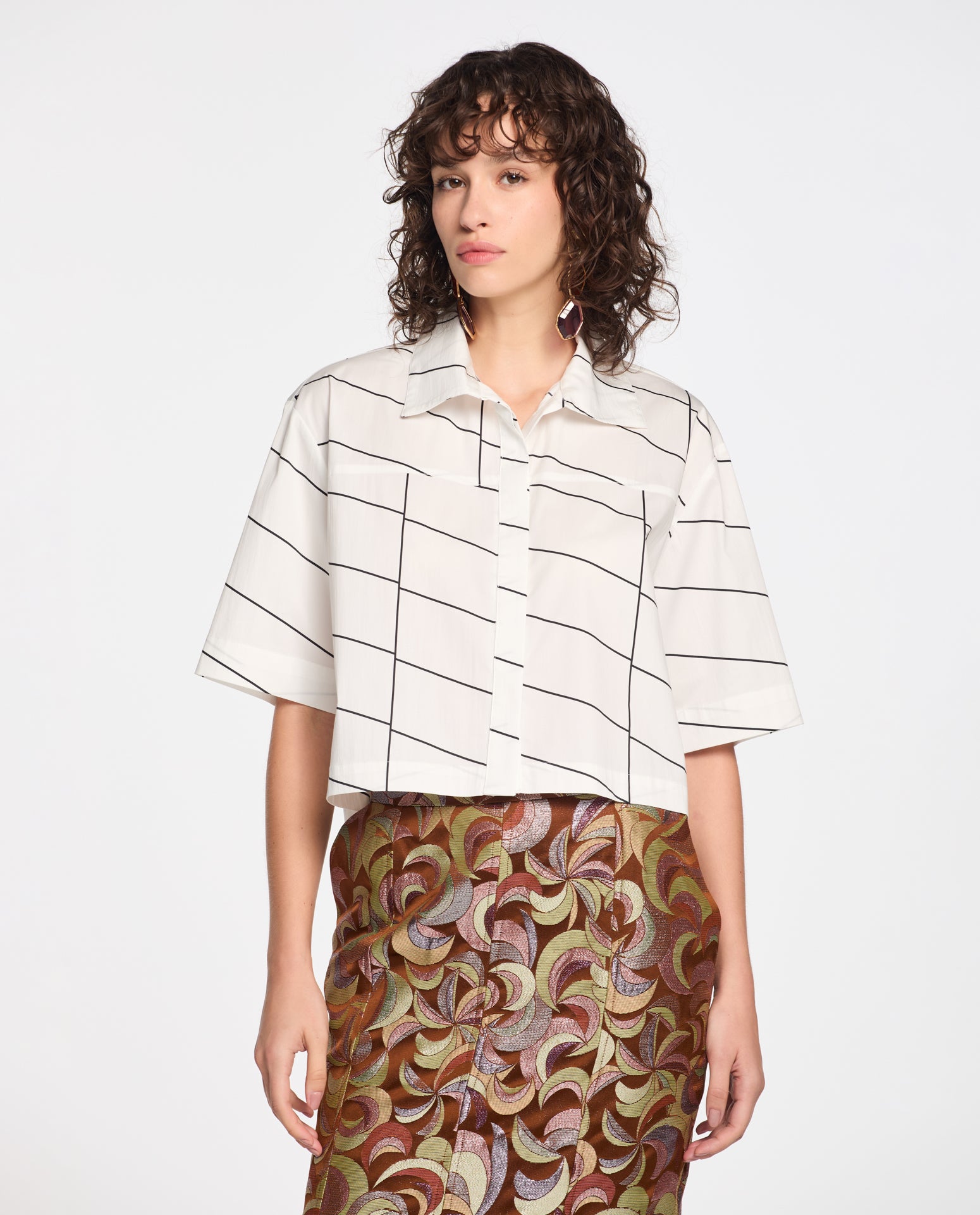 Camisa Lafort Manga Curta Fernanda High Cotton Estampado