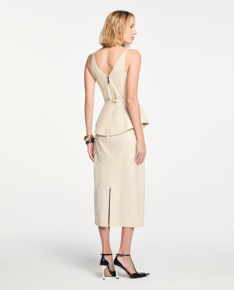 Vestido Lafort Basque Berthe Couro