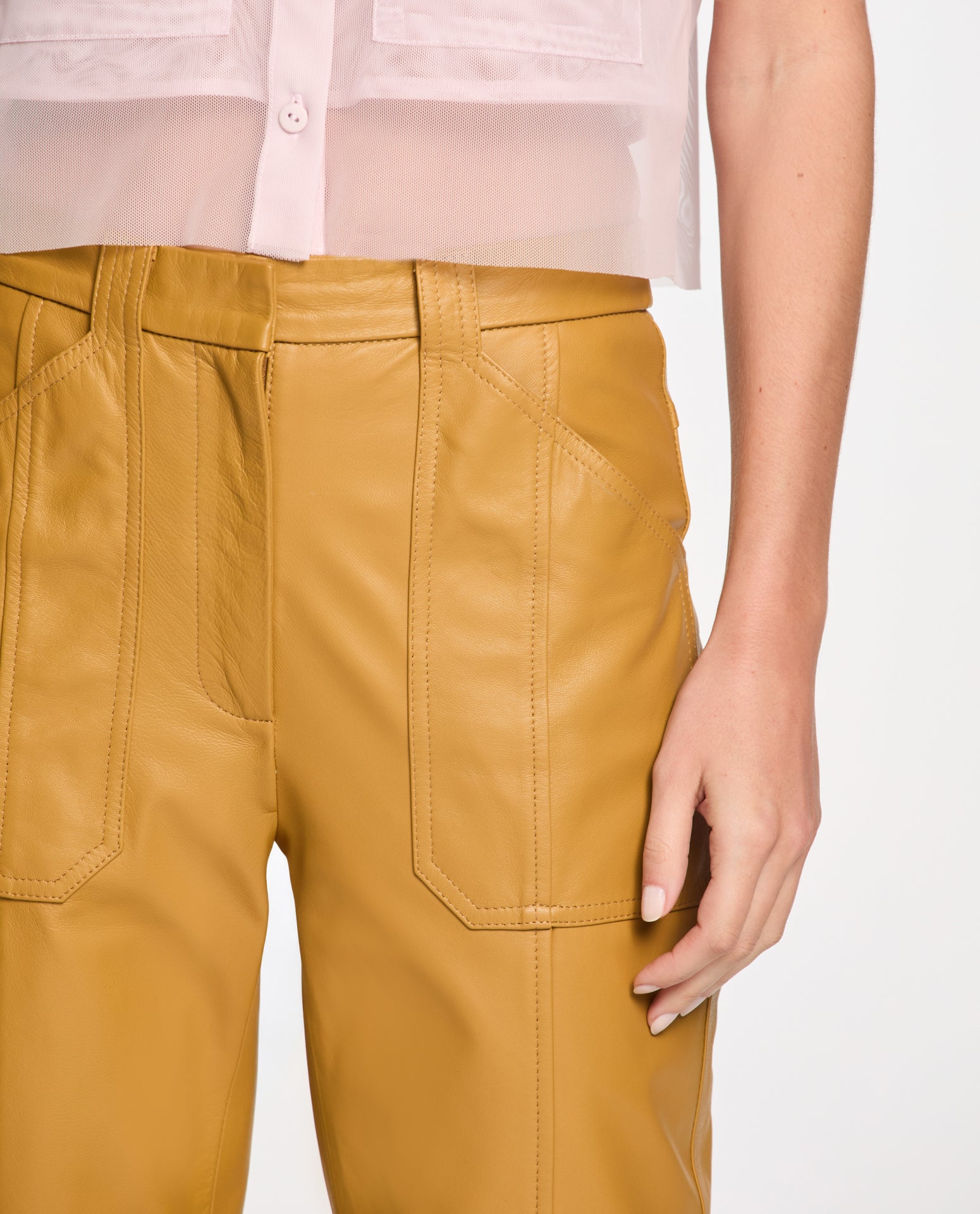 Calça Lafort Bolso Mira Couro