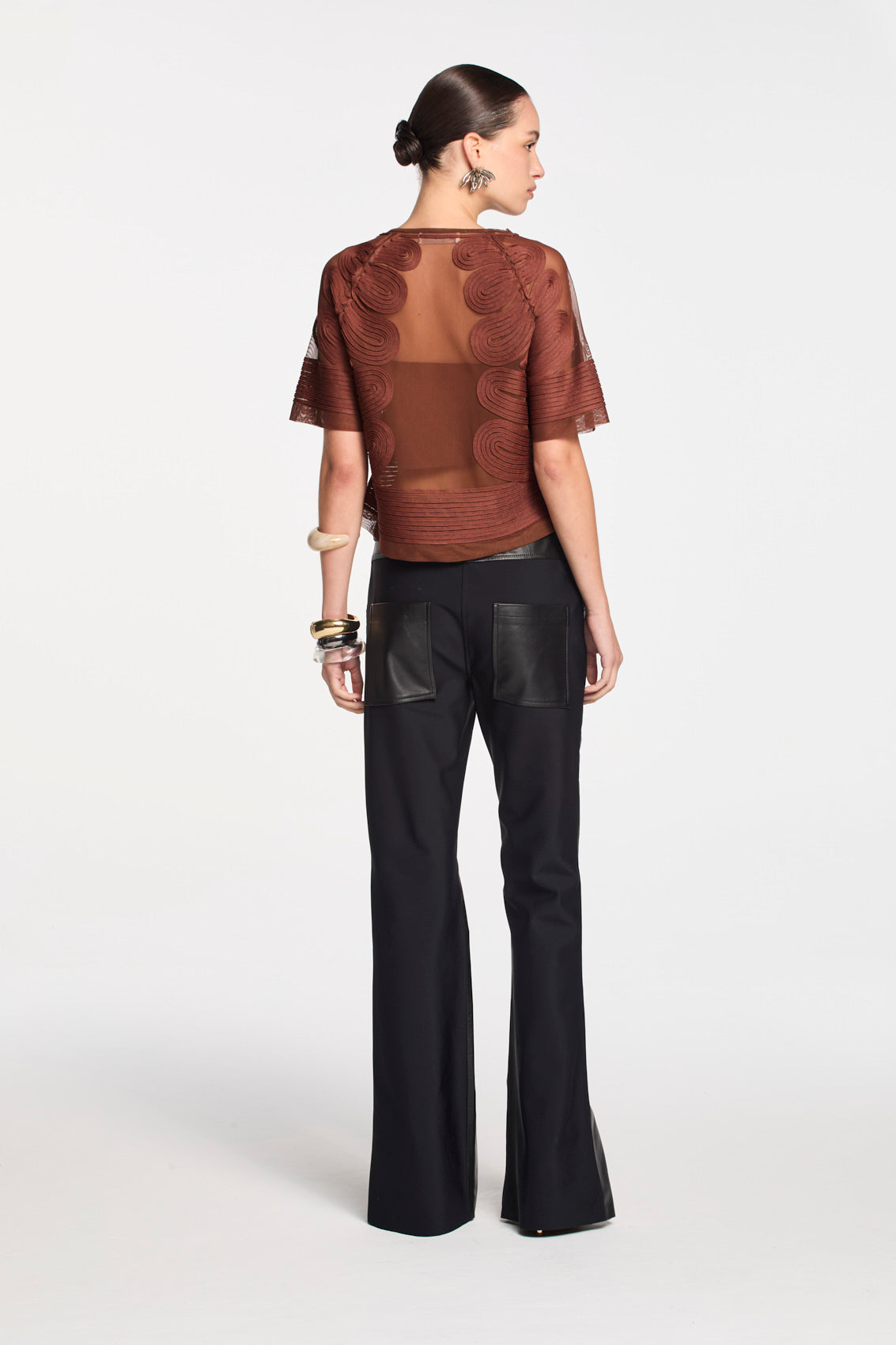 Calça Lafort Boot Cut Berthe Couro
