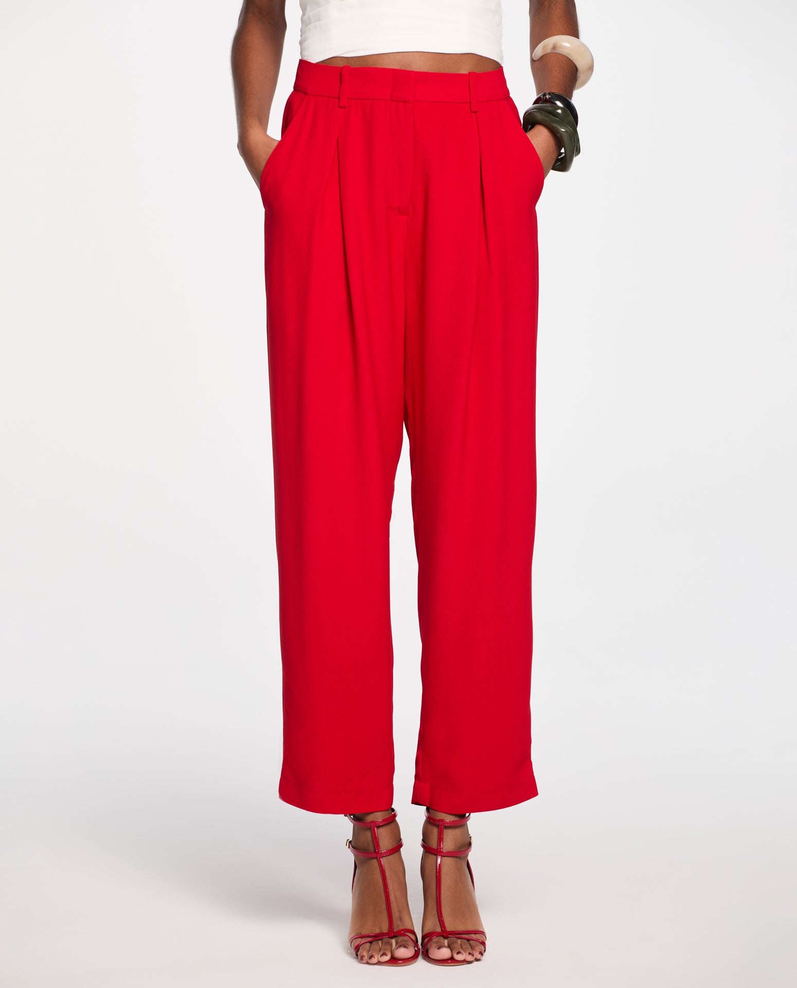 Calça Lafort Com Pregas Alcione Crepe