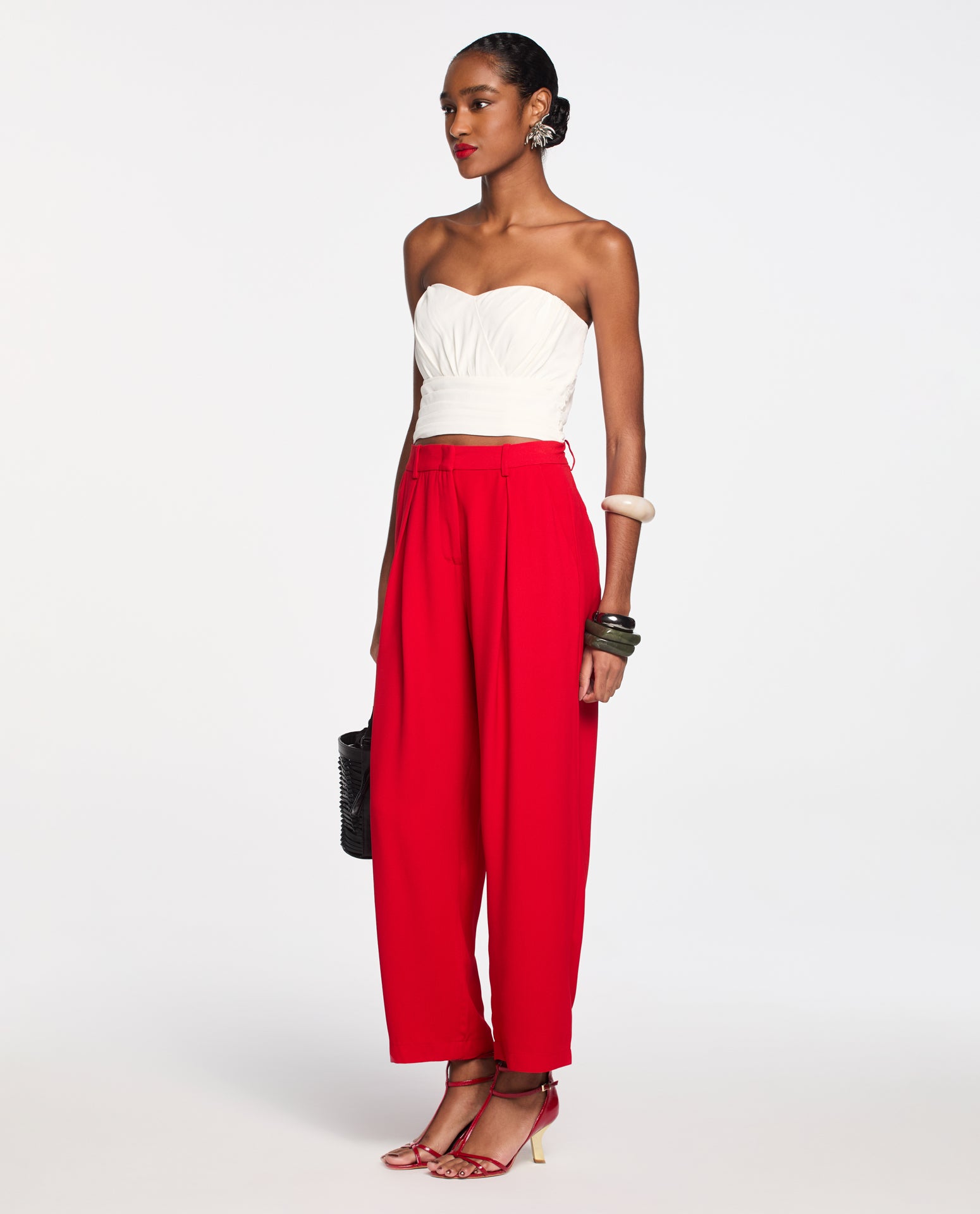 Calça Lafort Com Pregas Alcione Crepe