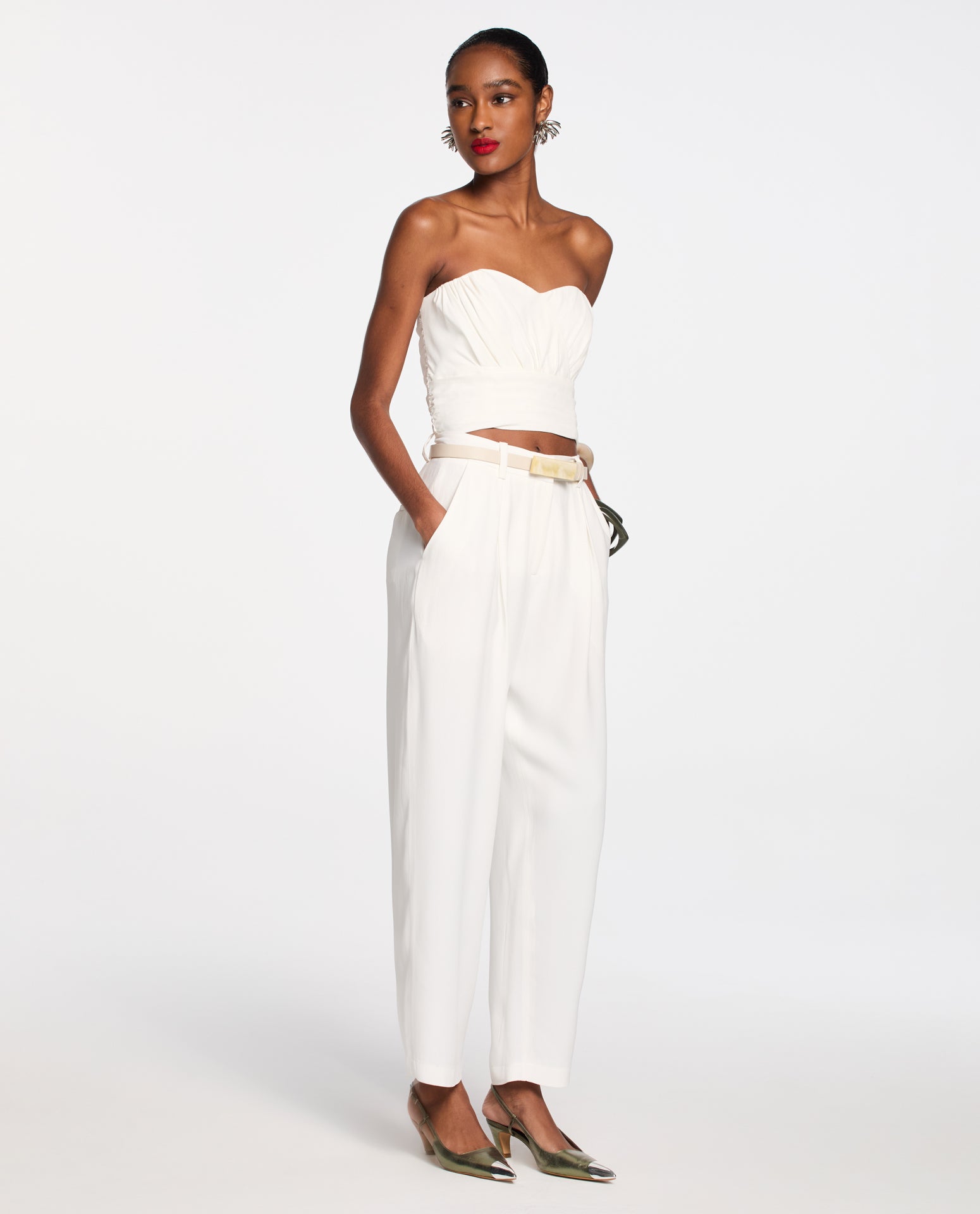 Calça Lafort Com Pregas Alcione Crepe