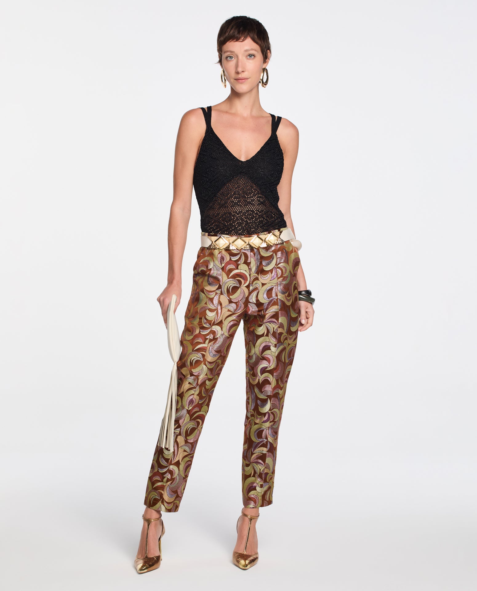 Calça Lafort Afunilada Dolores Jacquard