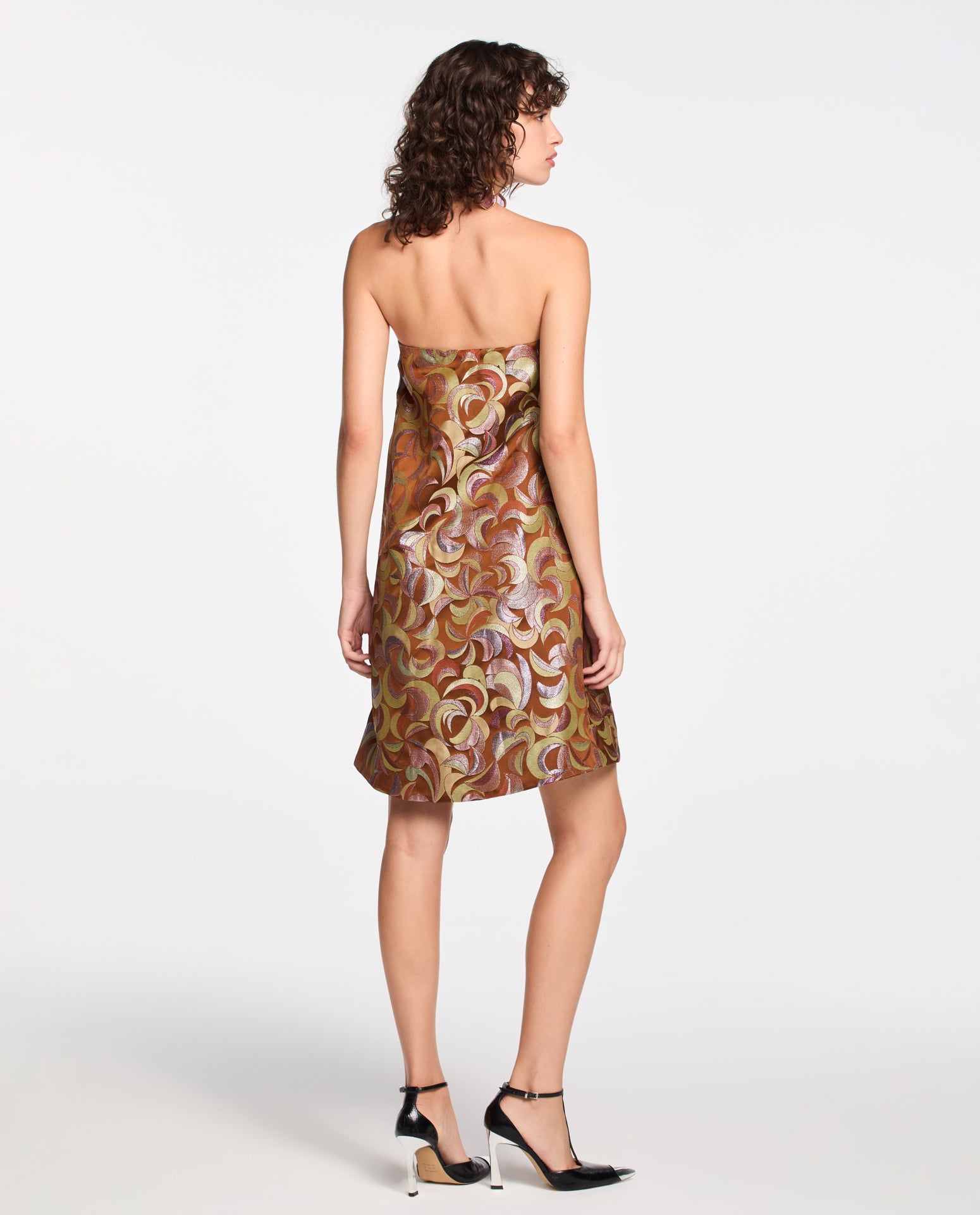 Vestido Lafort Curto Sem Mangas Elaine Jacquard