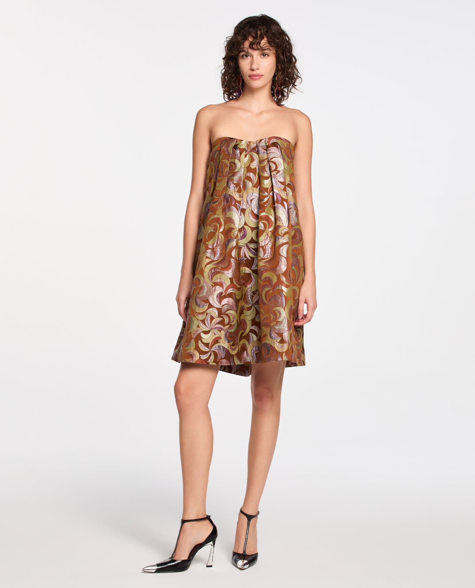 Vestido Lafort Curto Sem Mangas Elaine Jacquard