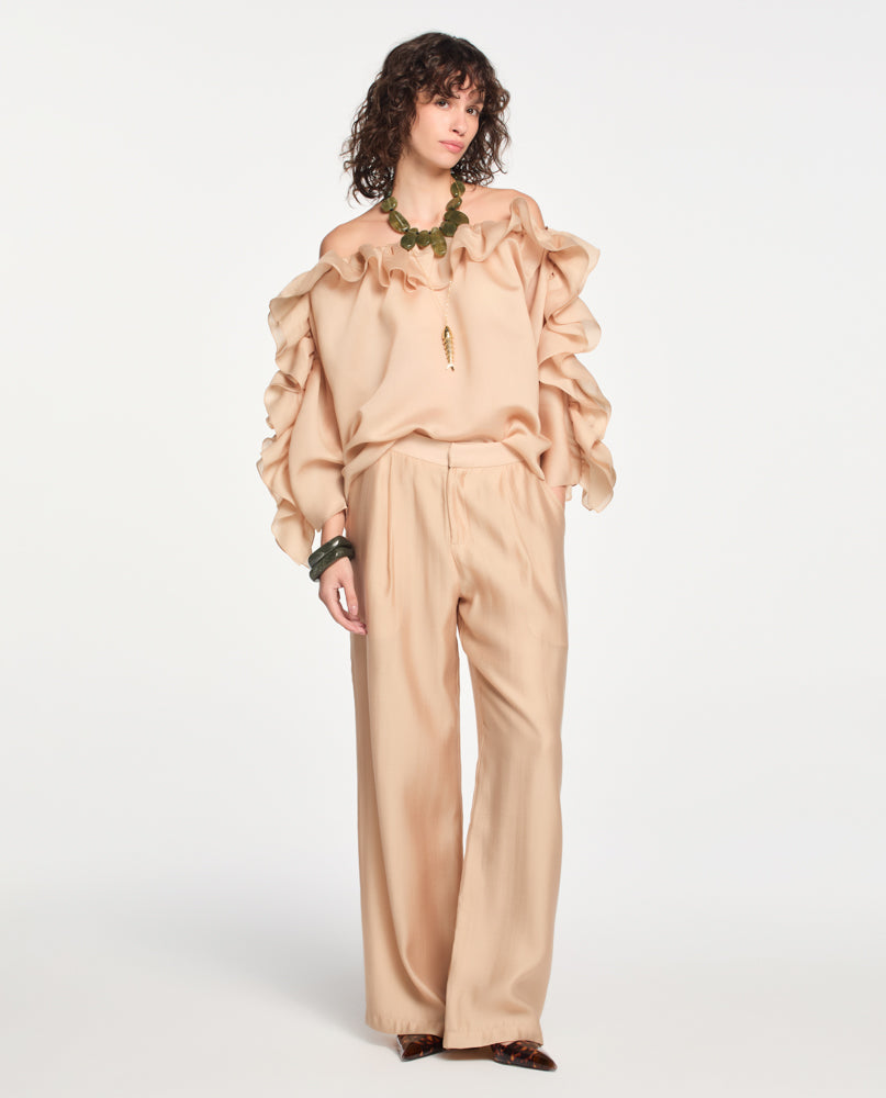 Top Lafort Babados Cristina Organza