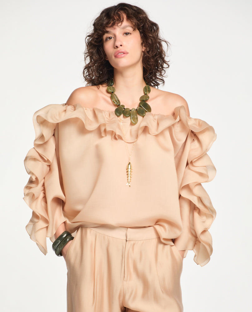 Top Lafort Babados Cristina Organza