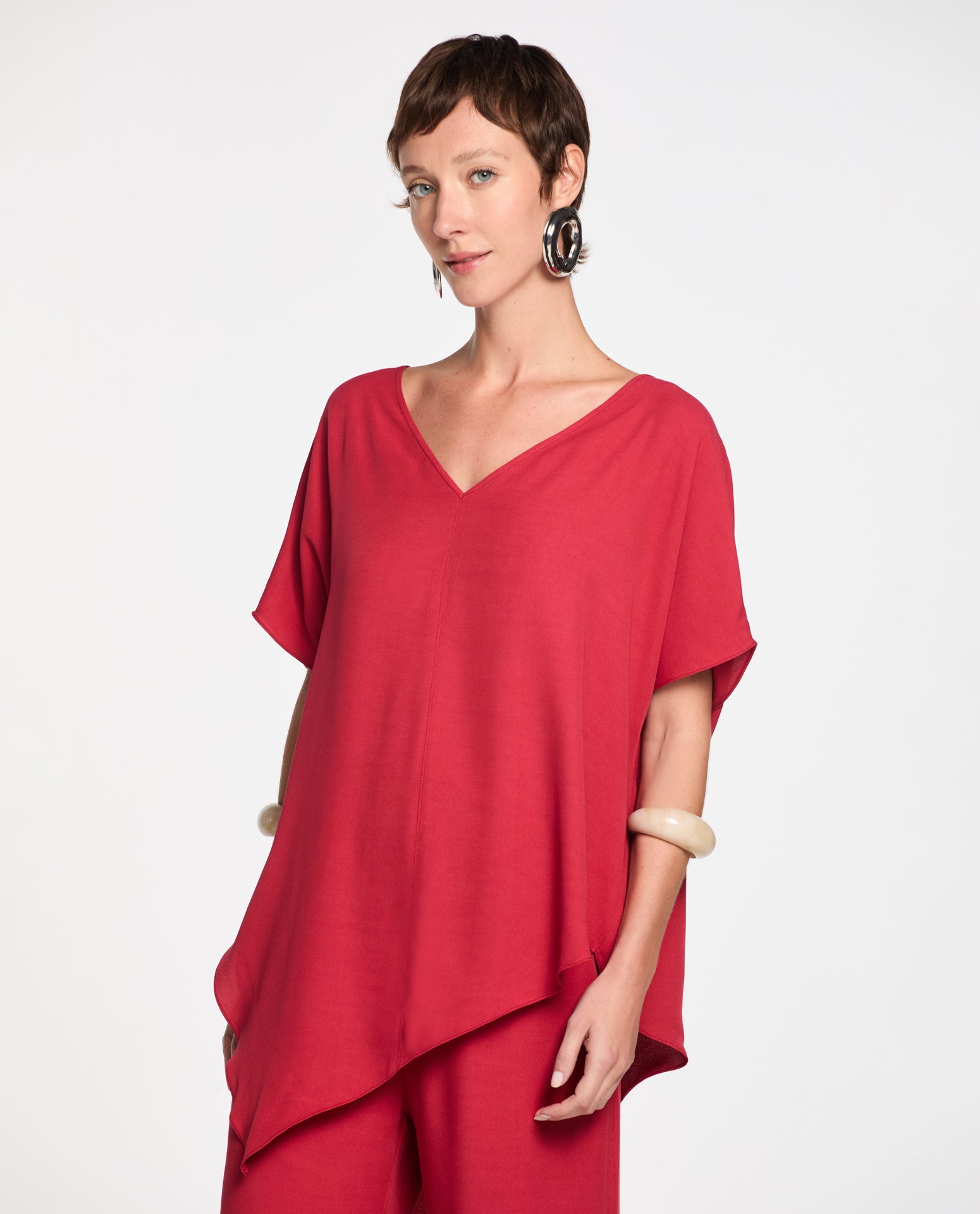 Blusa Lafort Assimétrica Raquel Crepe