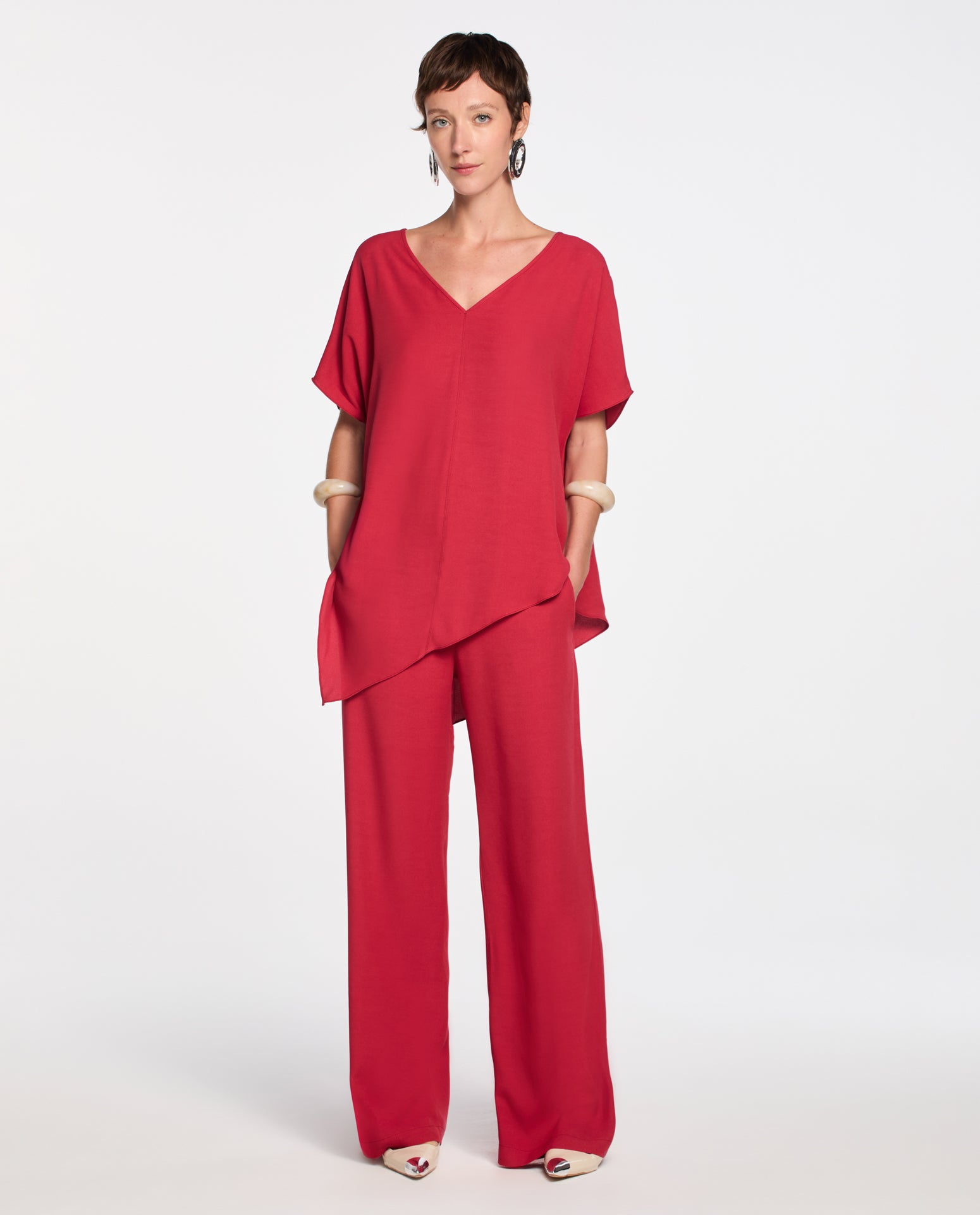 Blusa Lafort Assimétrica Raquel Crepe