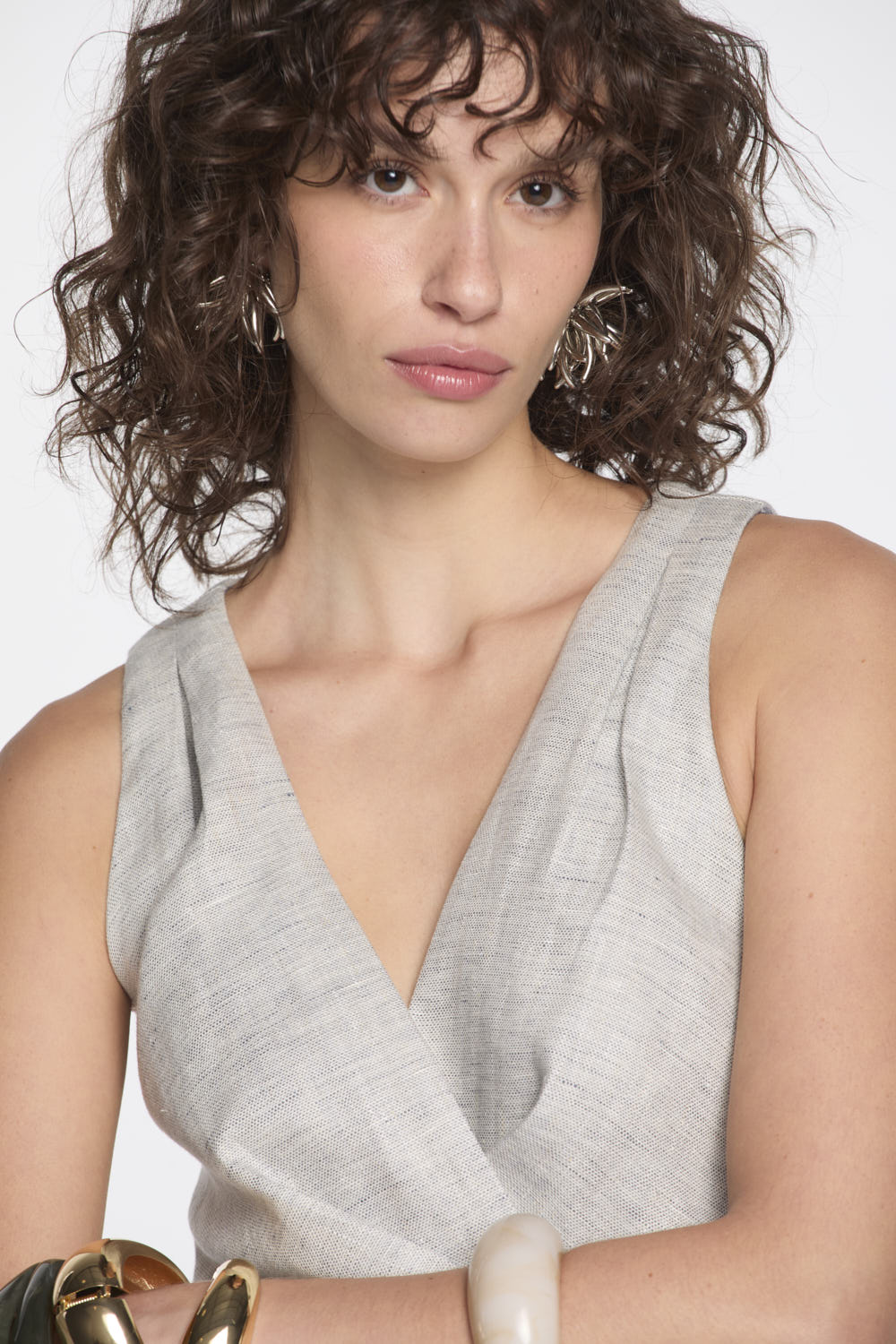 Vestido Lafort Com Transpasse Carmézia Linho