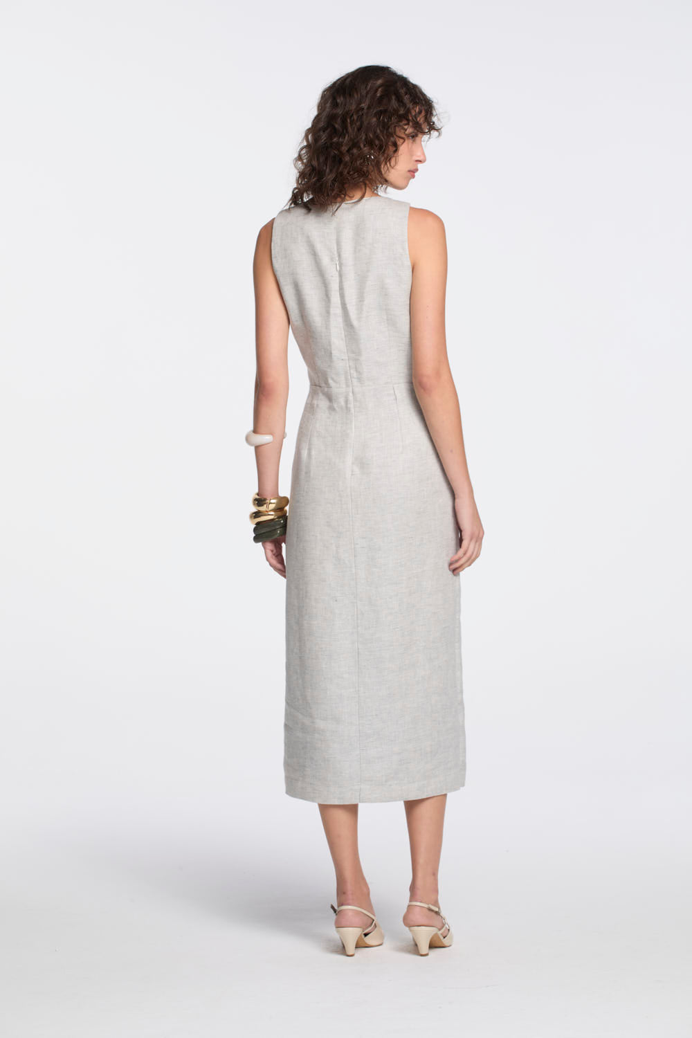 Vestido Lafort Com Transpasse Carmézia Linho