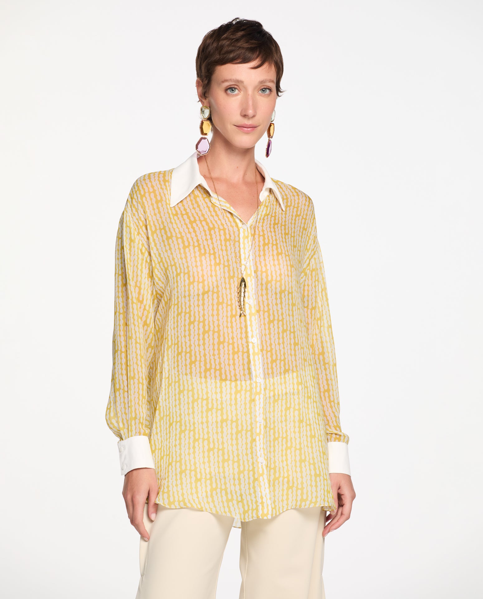 Camisa Lafort Ampla Joseca Georgette